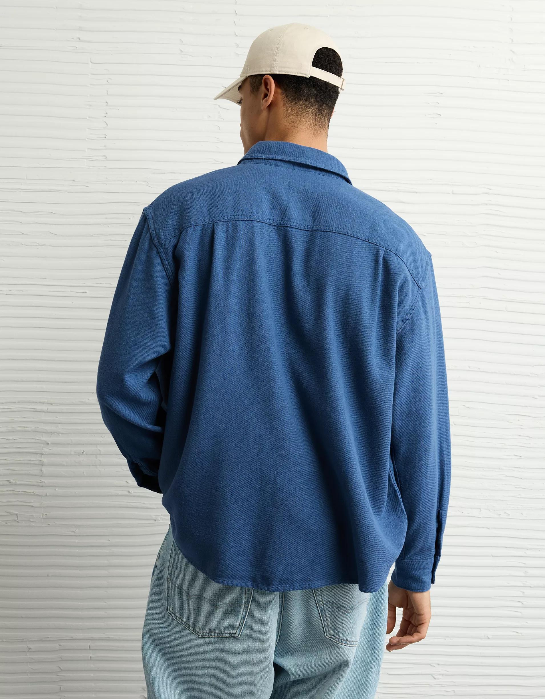 AE Textured Flannel Shirt Product Image