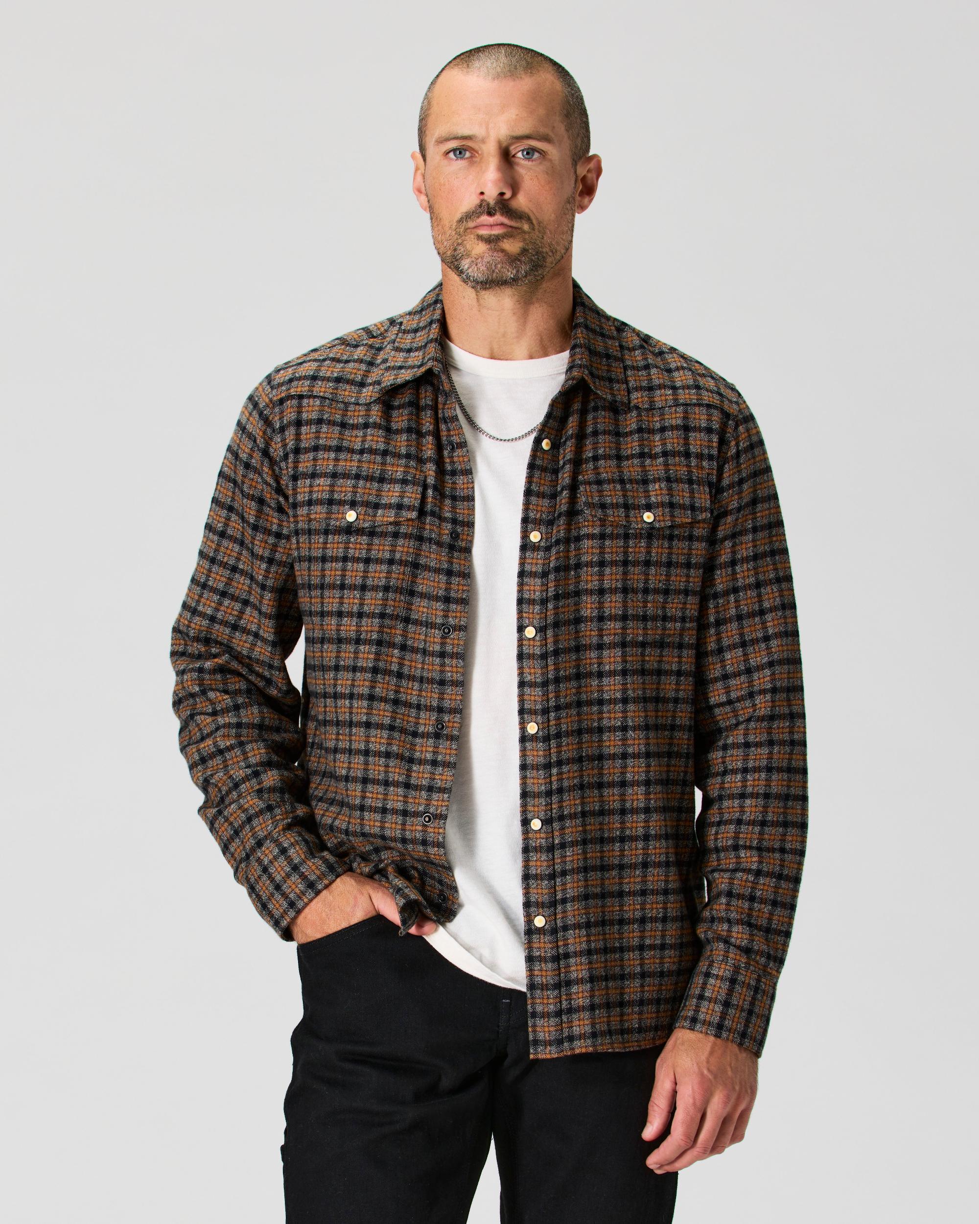 Flannel Western Button Down Shirt Product Image