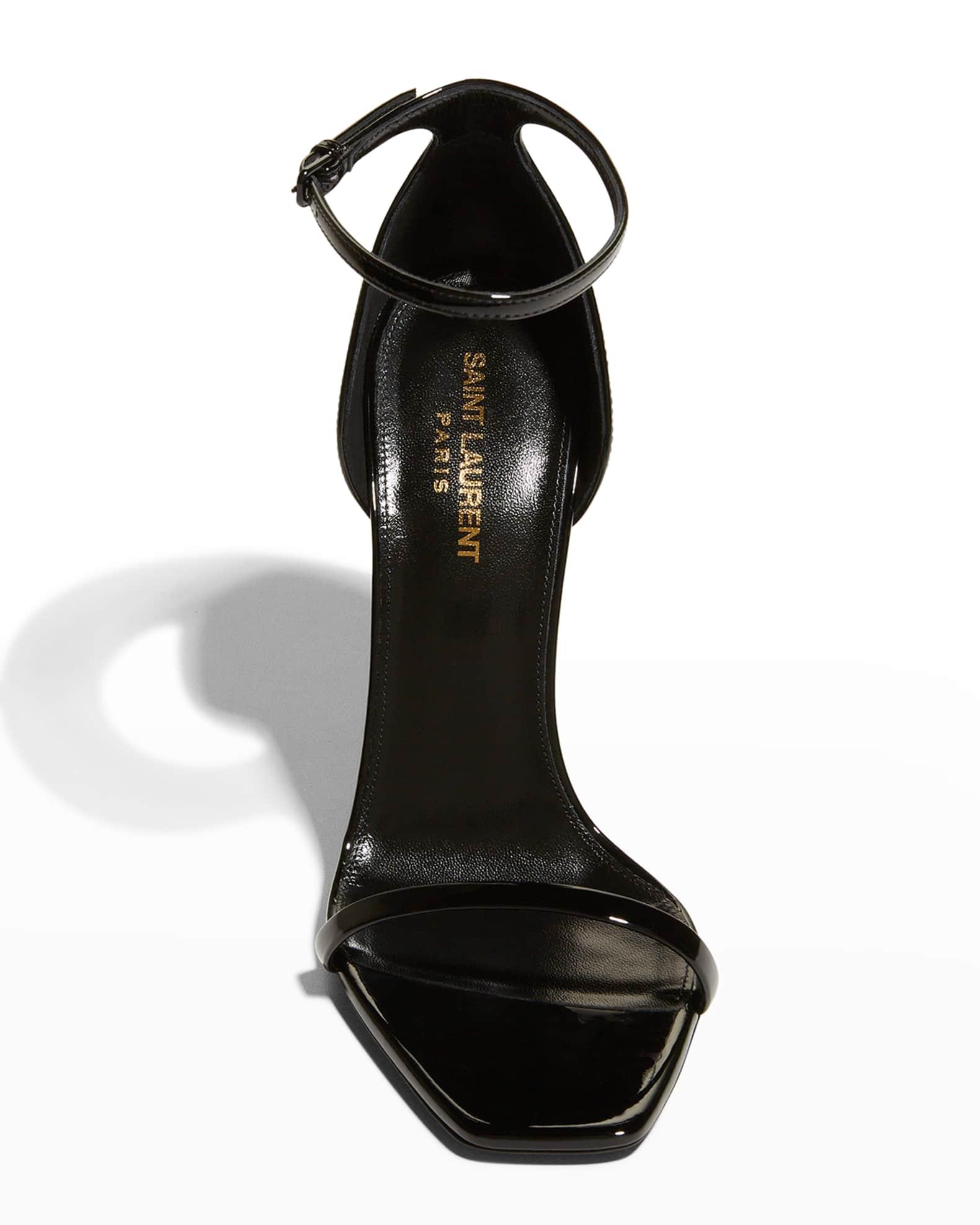 Opyum YSL Logo-Heel Sandals with Black Hardware Product Image