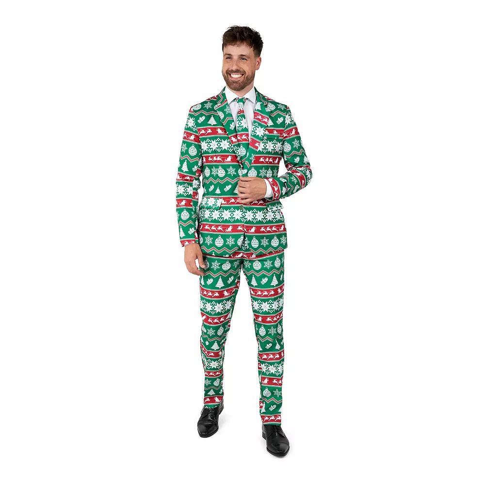 Men's Suitmeister Christmas Green Nordic Suit,  Product Image