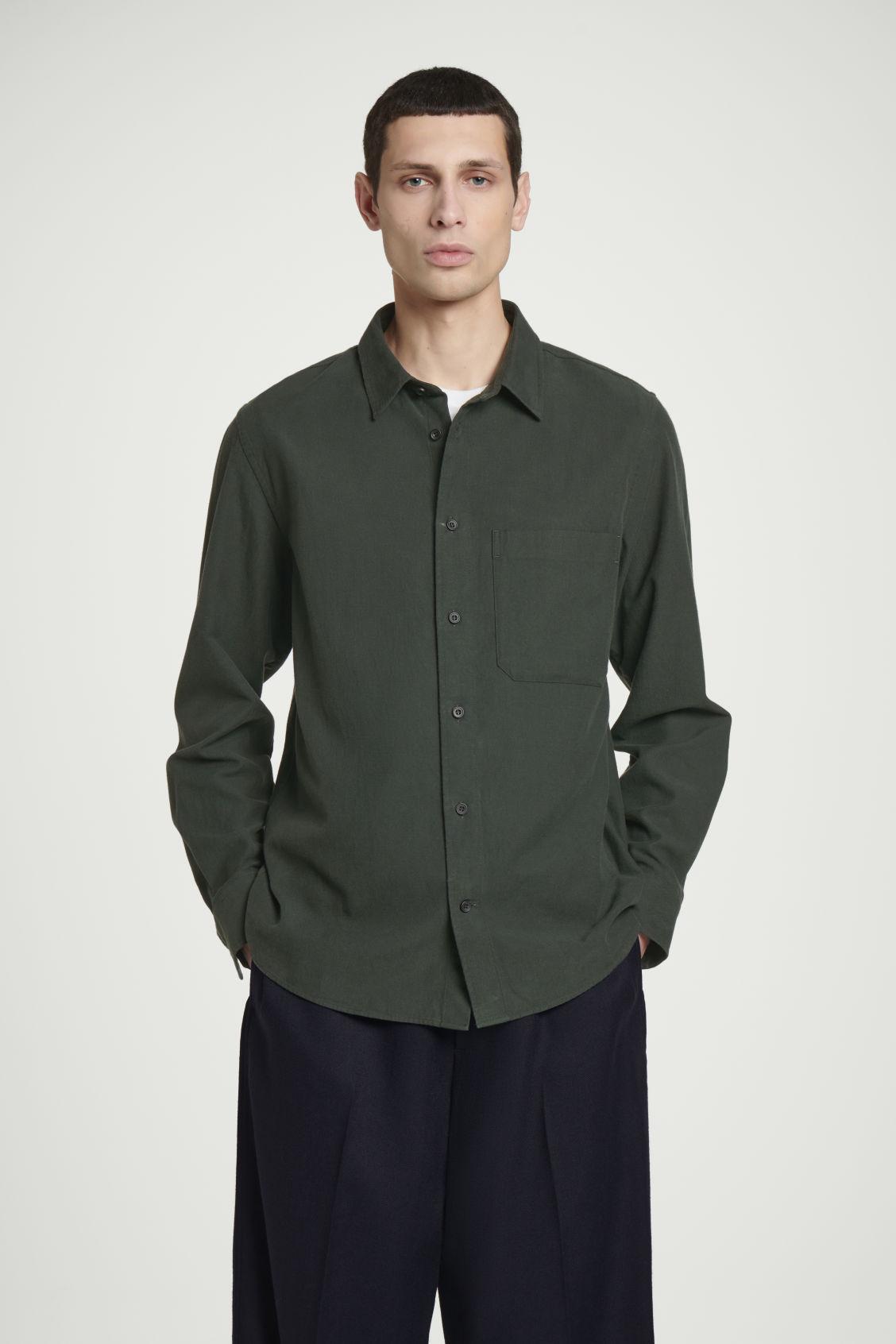 Mens SECONDSKIN Leather Full-Zip Overshirt Product Image