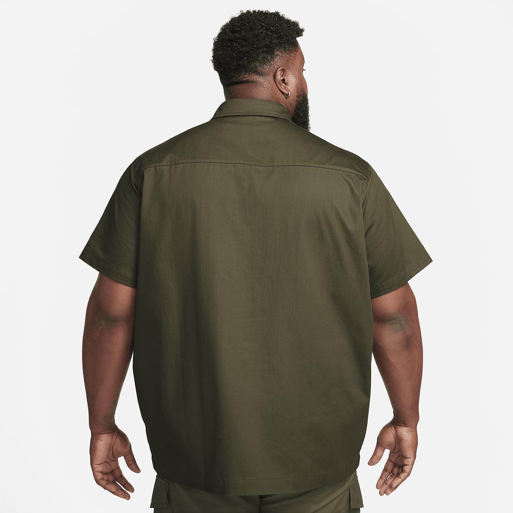 Nike Life Men's Woven Military Short-Sleeve Button-Down Shirt Product Image