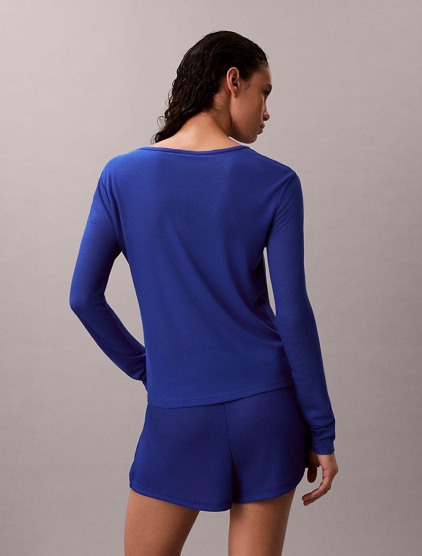 Lightweight Waffle Henley T-Shirt Product Image