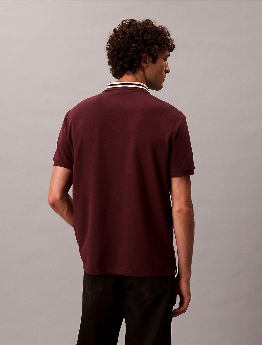 Monogram Logo Pique Tipped Classic Polo Shirt Product Image