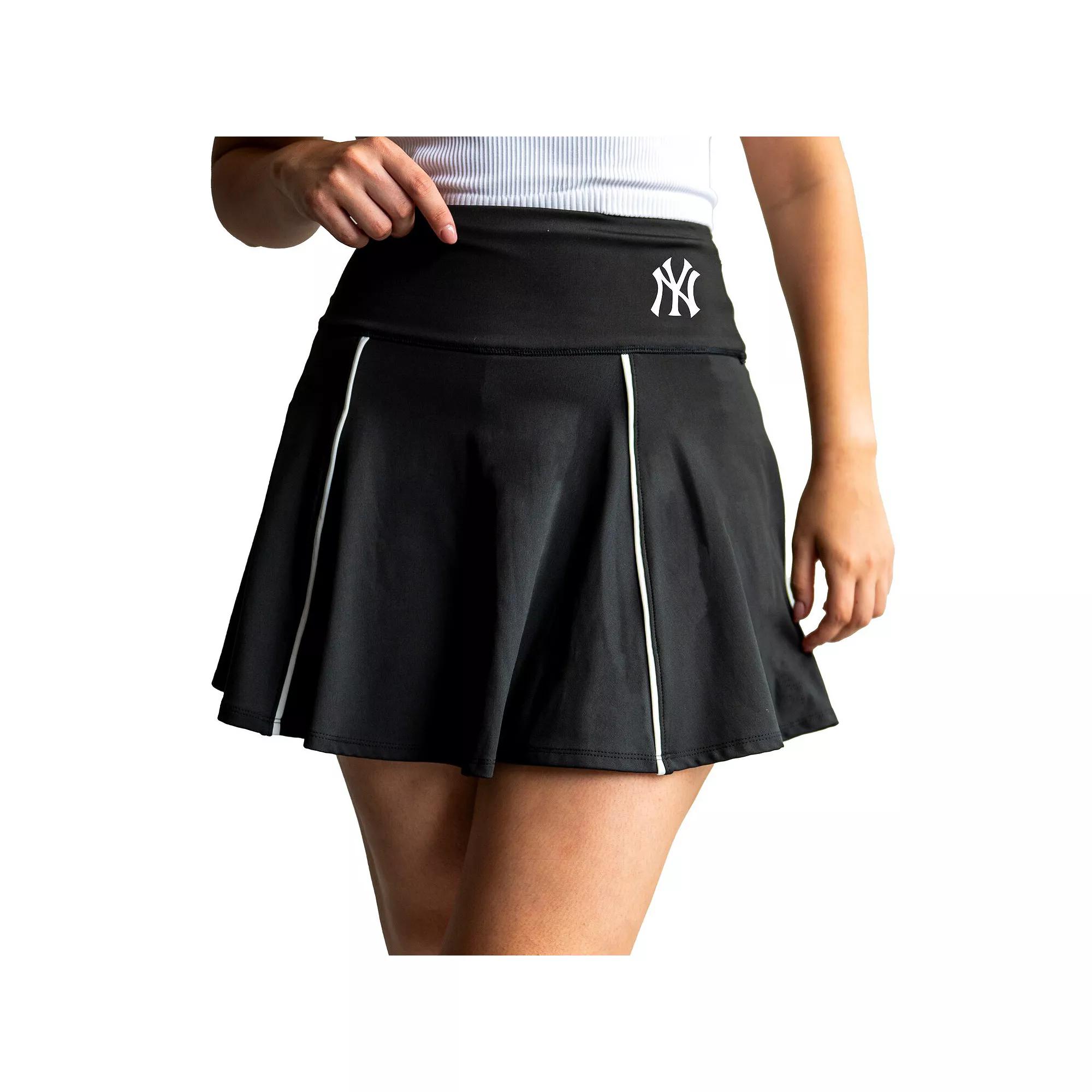 Women's Lusso Black New York Yankees Colleen Skort,  Product Image