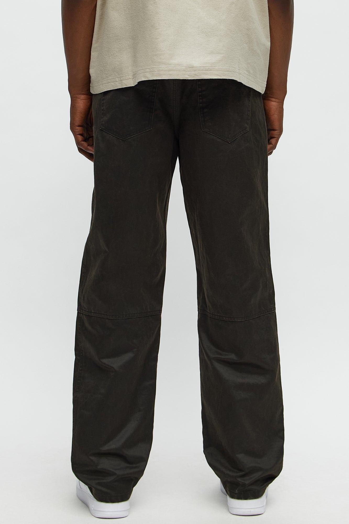 Straight Santa Fe Waxed Pants - Brown Product Image