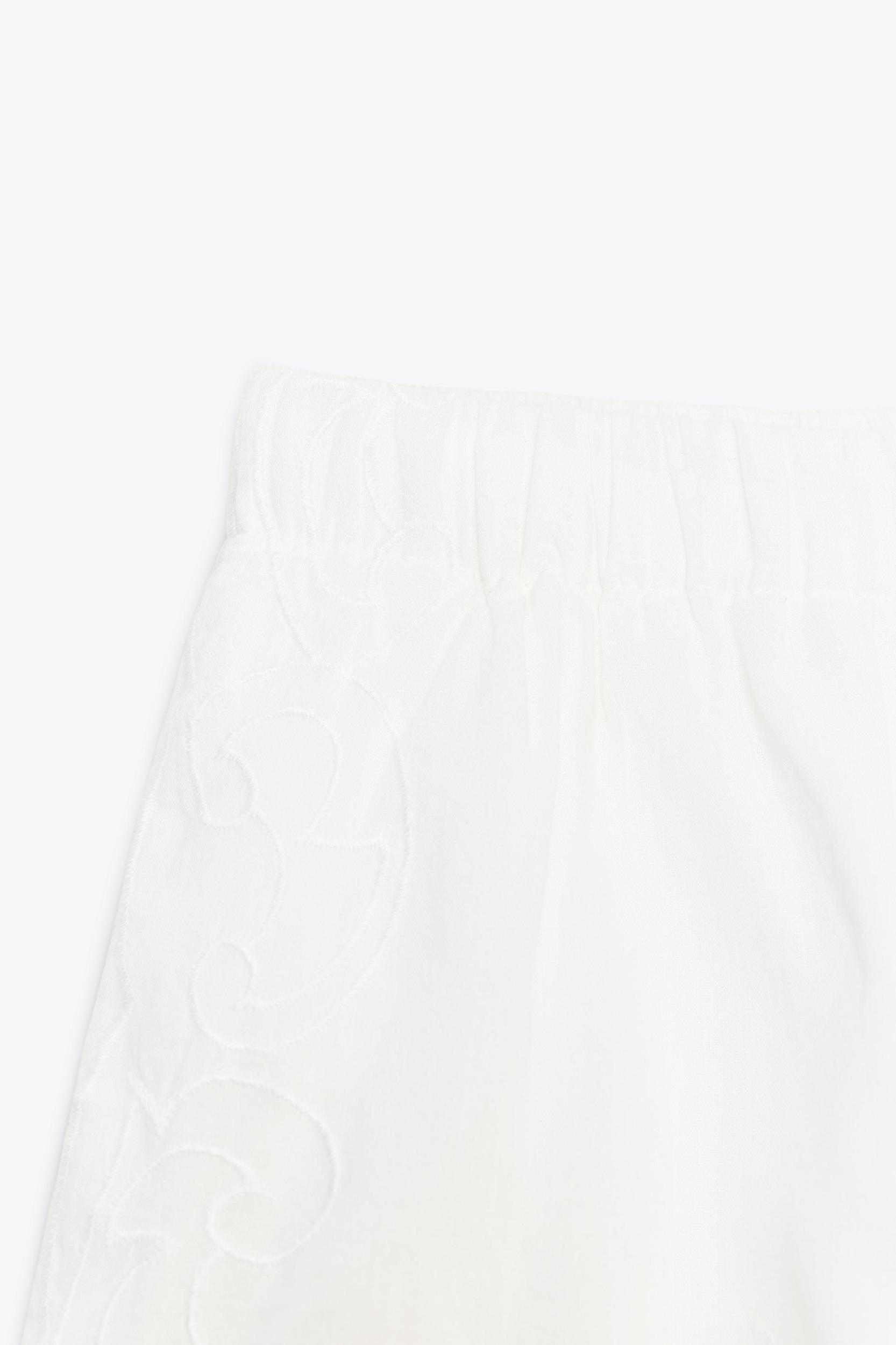 EMBROIDERED FLOWER PAJAMA SHORTS Product Image