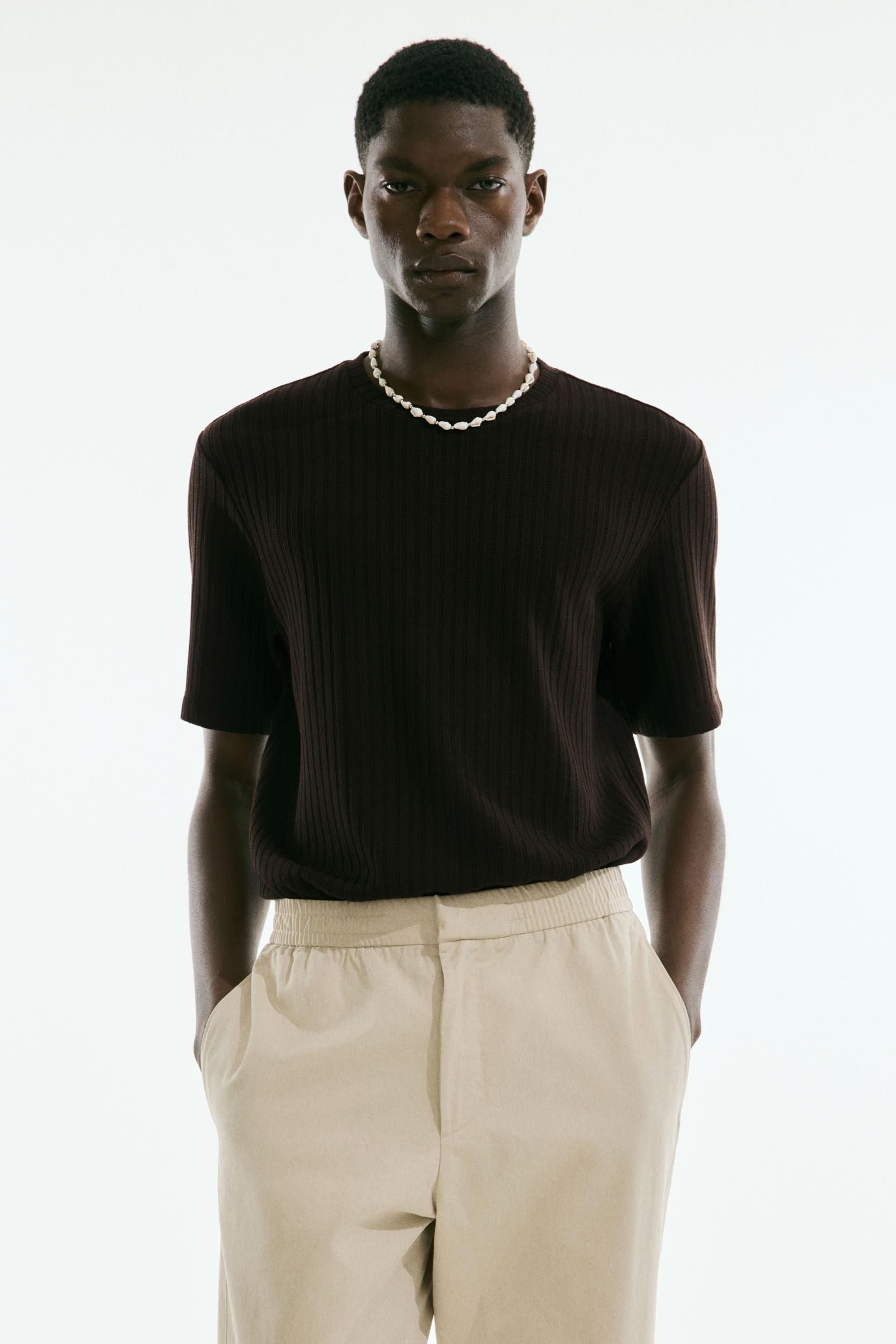 Regular Fit Rib-knit T-shirt Product Image