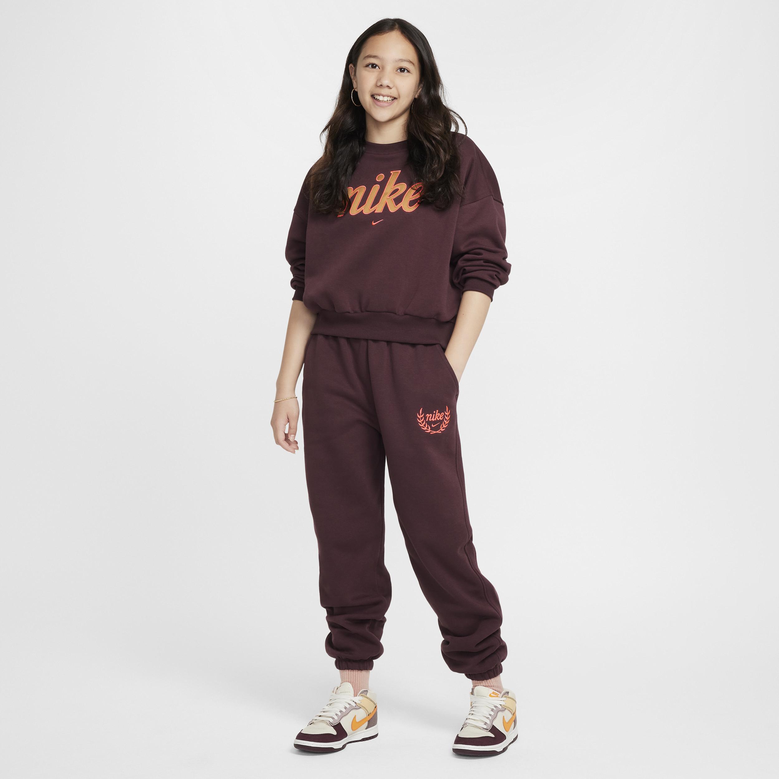 Unisex Nike Sportswear Club Fleece Girls Loose Pants | FZ5571-652 Product Image