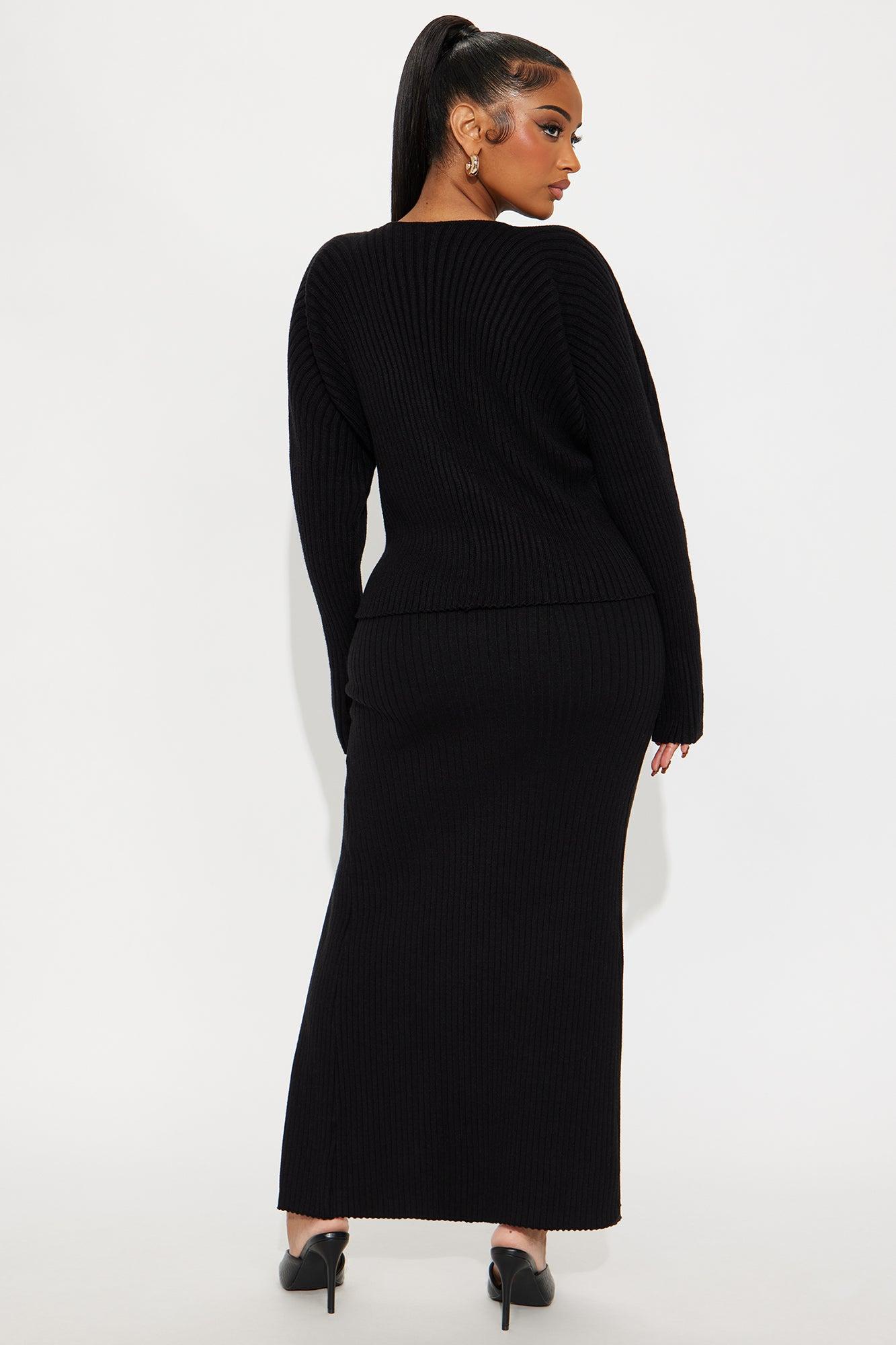 Shayne Sweater Maxi Dress - Black Female Product Image