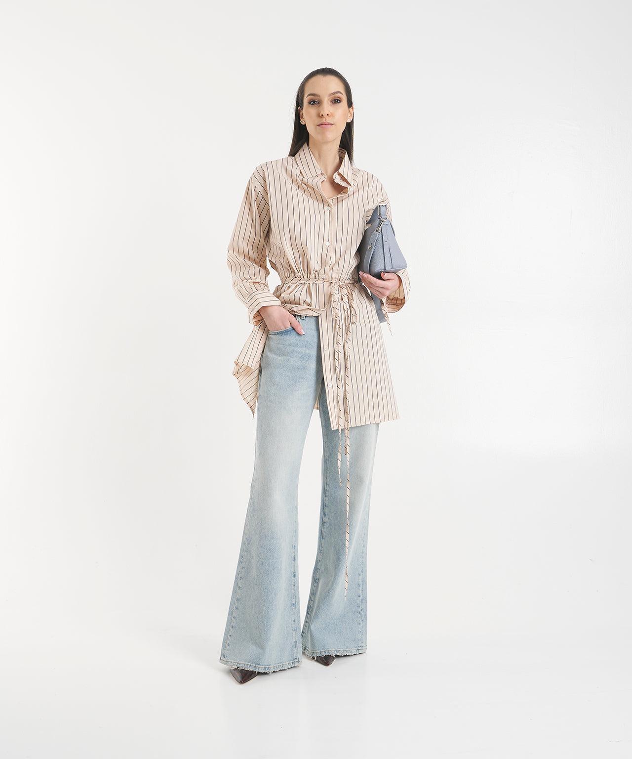 Striped blouse dress Product Image