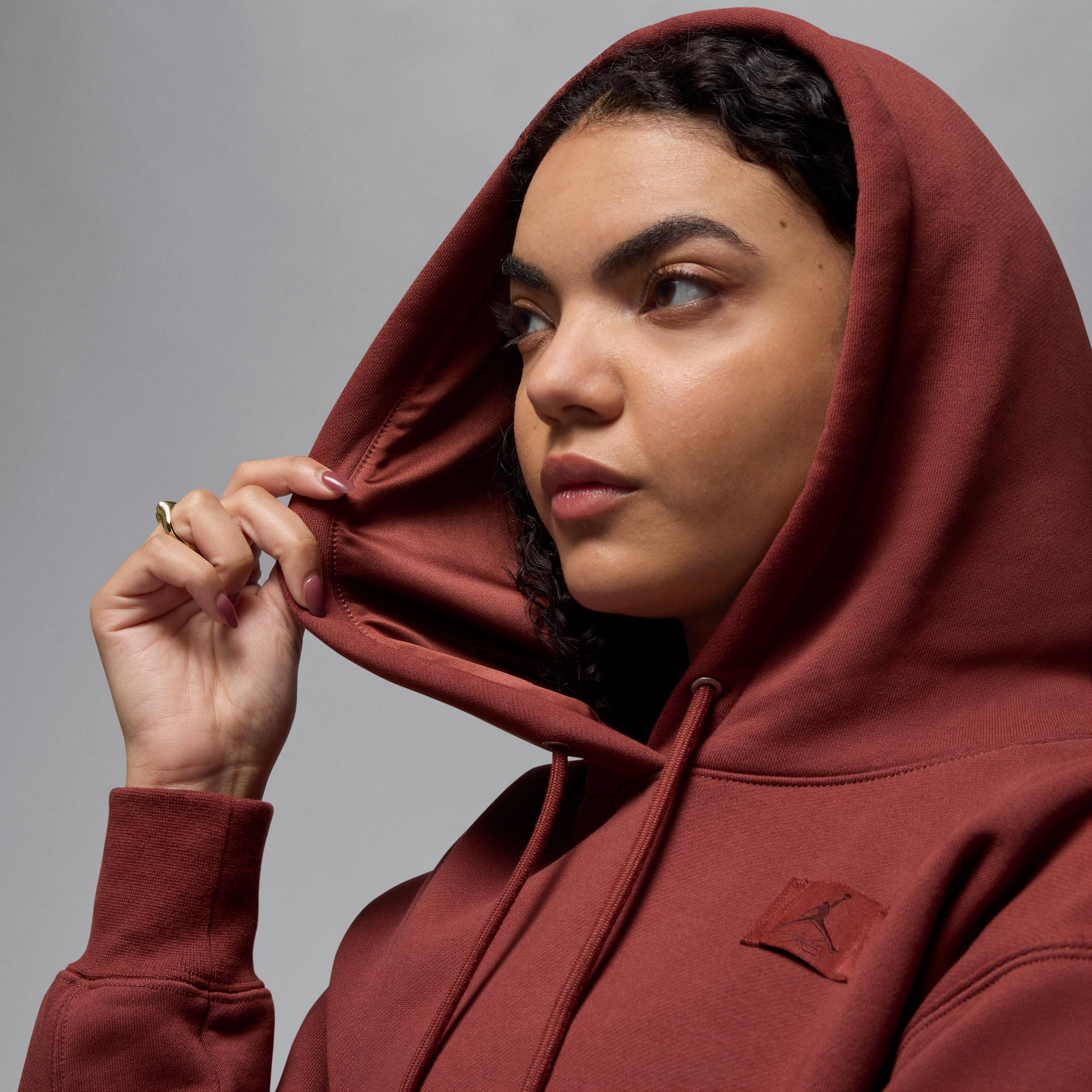 Jordan Flight Fleece Women's Satin-Lined Pullover Hoodie Product Image