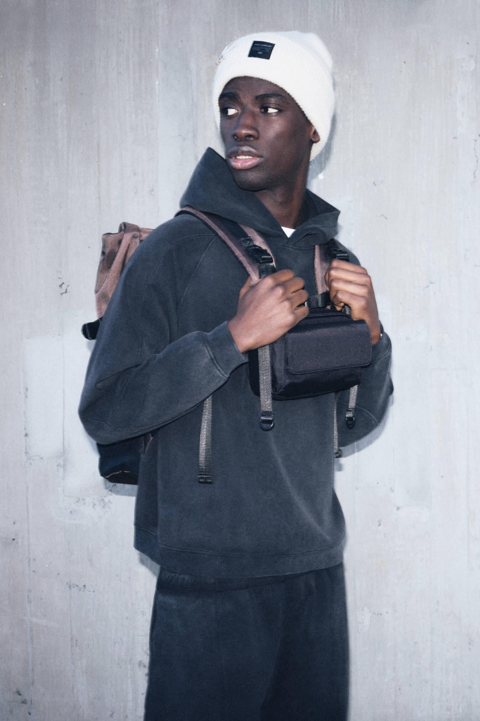 Nylon crossbody bag with flap Product Image