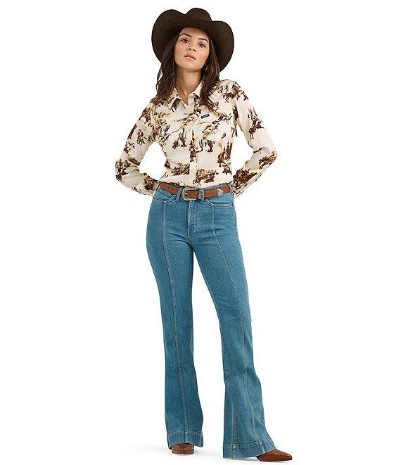 Wrangler® Retro® Brooklyn Flared Denim Trousers Product Image