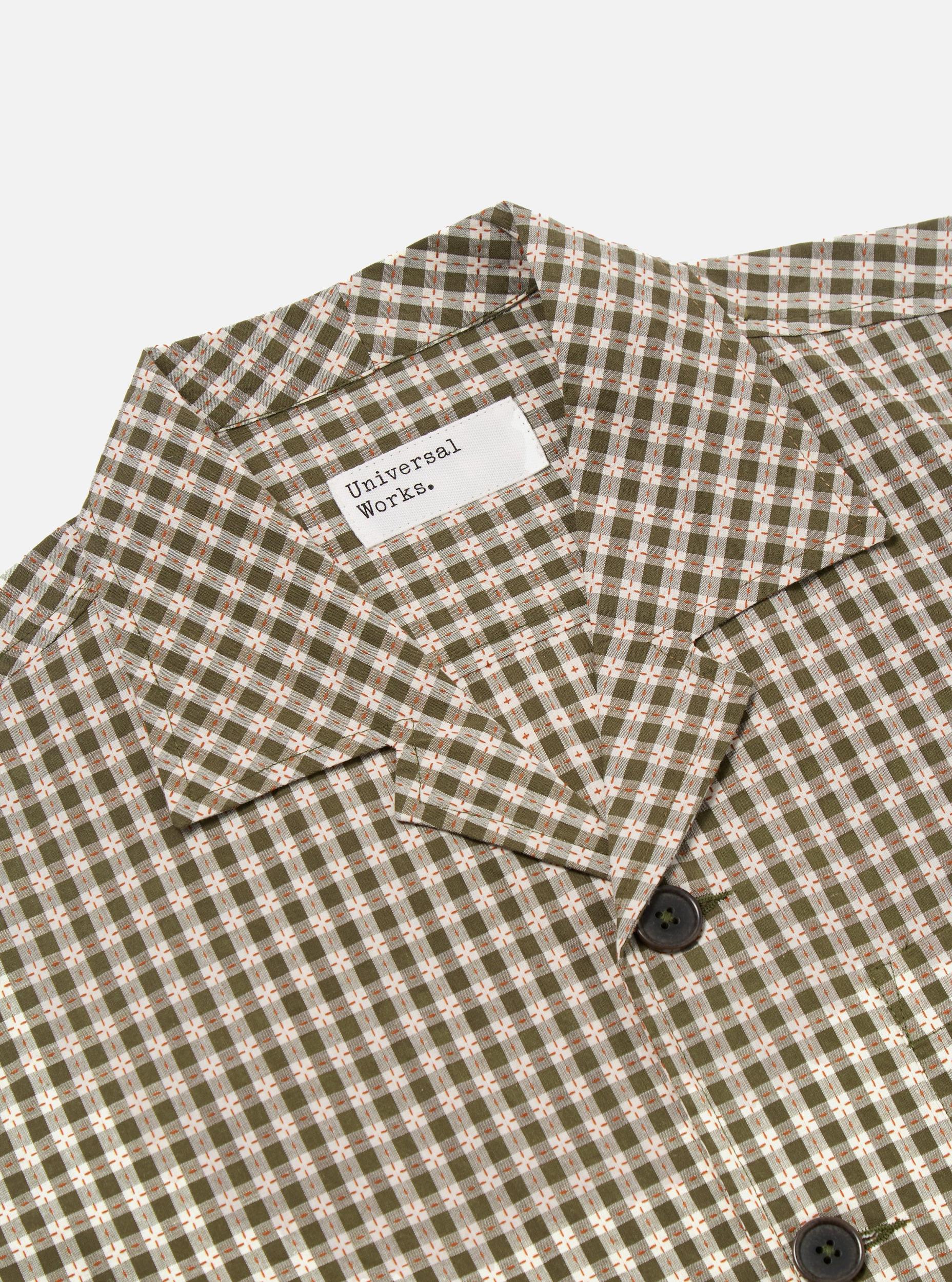 Universal Works Cancun Jacket in Olive Dobby Check Product Image