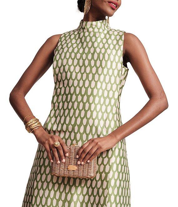 FRANCES VALENTINE Carlyle Loop Print Mock Neck Sleeveless Maxi Dress Product Image