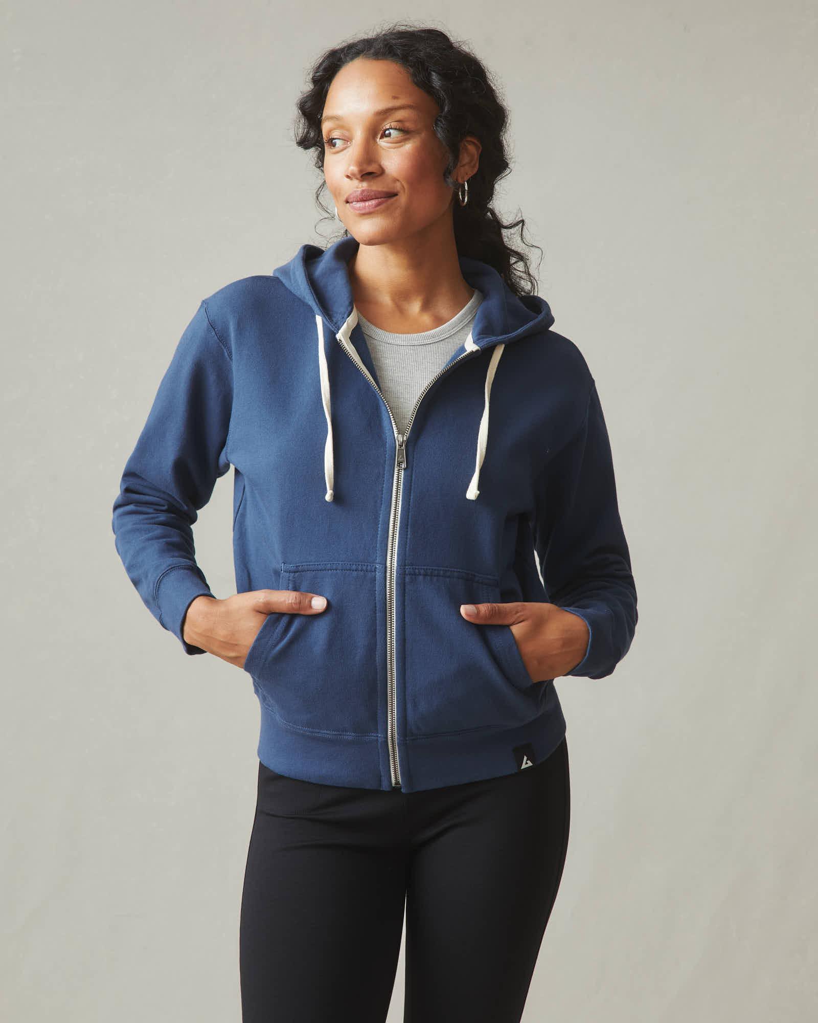 Women's Midweight Full Zip - Varsity Blue Product Image