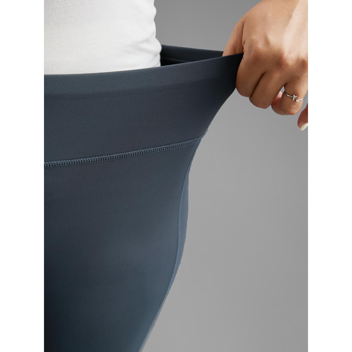 Plus Size High Stretch Waist Hip-Lifting Leggings Women SlateGray Workwear Essentials High stretch Skinny Mid Rise Office Leggings BloomChic 18-20/2X Product Image