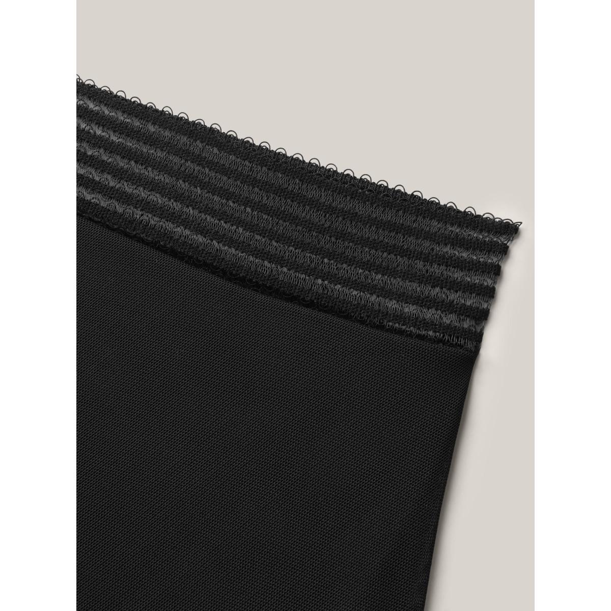 Plus Size Mesh Webbed Flared Swim Bottoms Women's Swimwear Black Beach See through High stretch Bodycon High Rise Curve Swim Bottoms BloomChic 18-20/2X Product Image