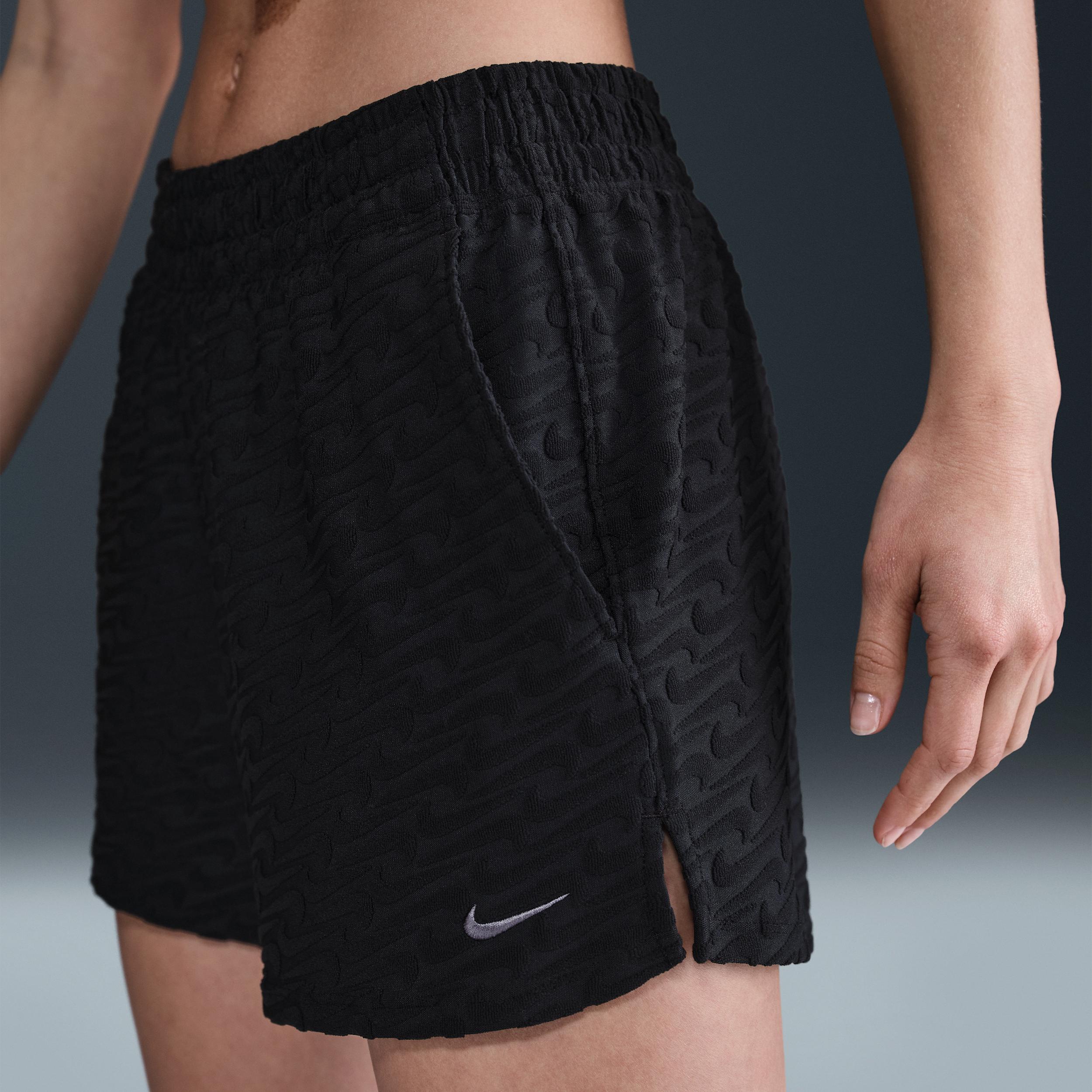 Nike Womens Swim Swoosh Link Terry Cover-Up Shorts | NESSF257-001 Product Image