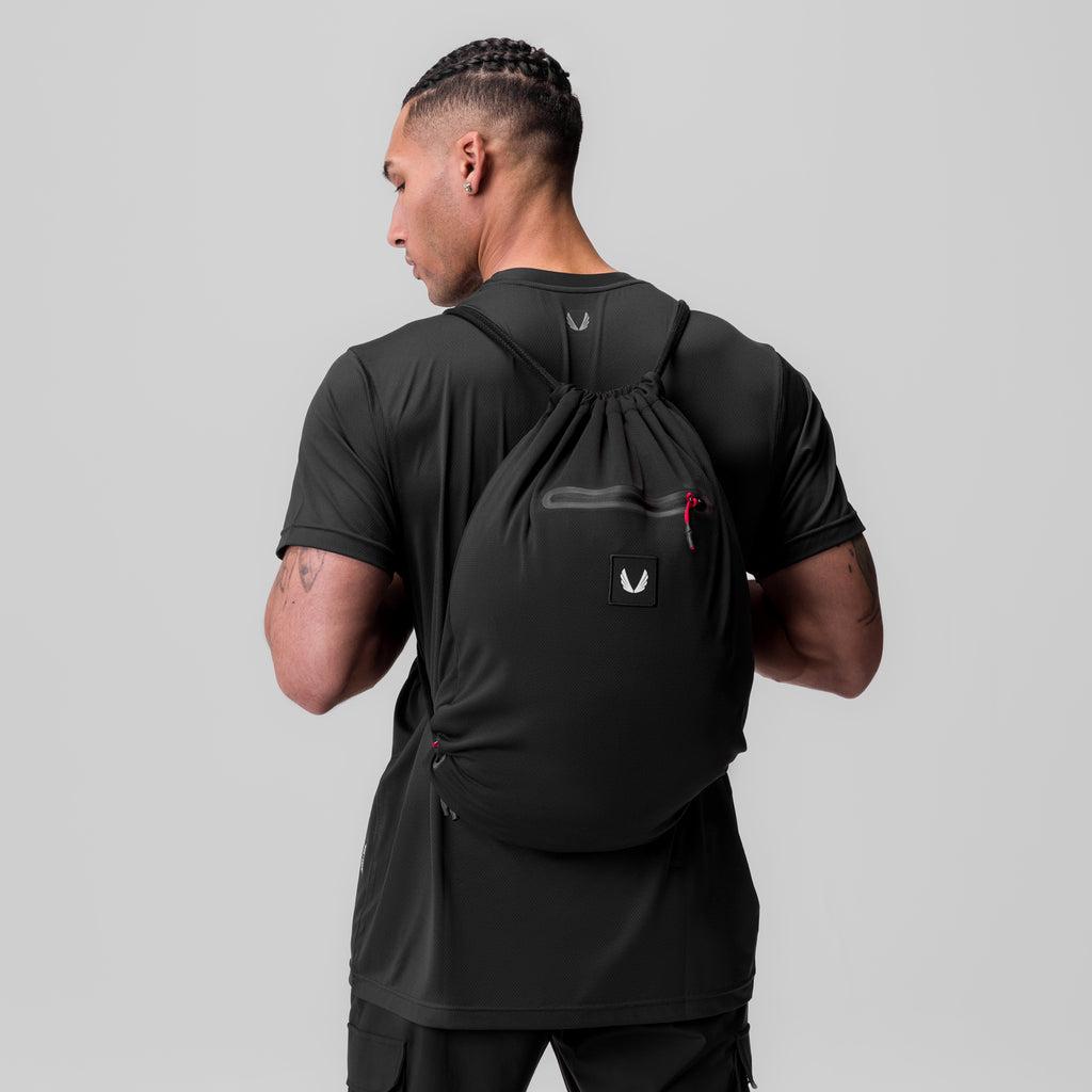 1084. Antibacterial Mesh Drawstring Bag - Black Product Image