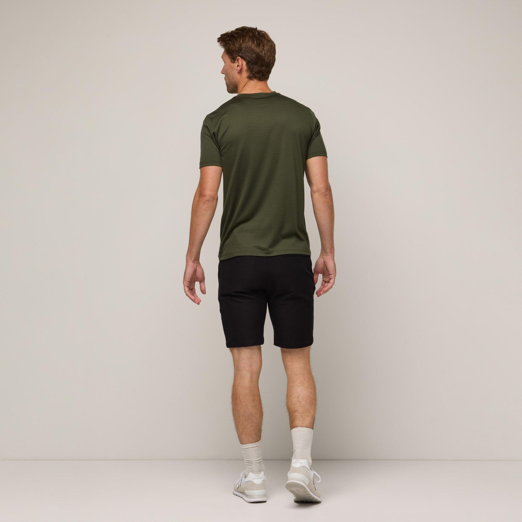 Merino Wool Crew Neck T-Shirt | Forest Night Product Image
