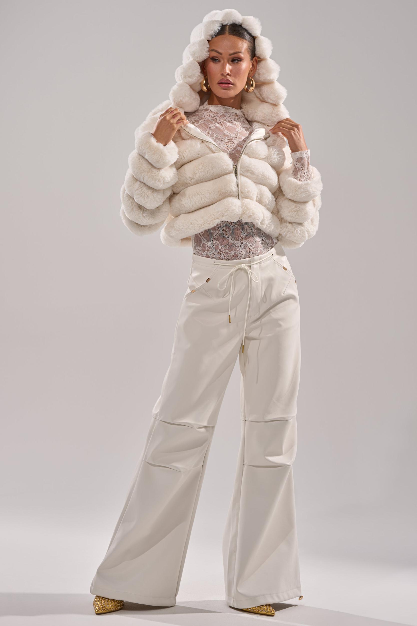 POPCORN FAUX FUR IN WHITE Product Image