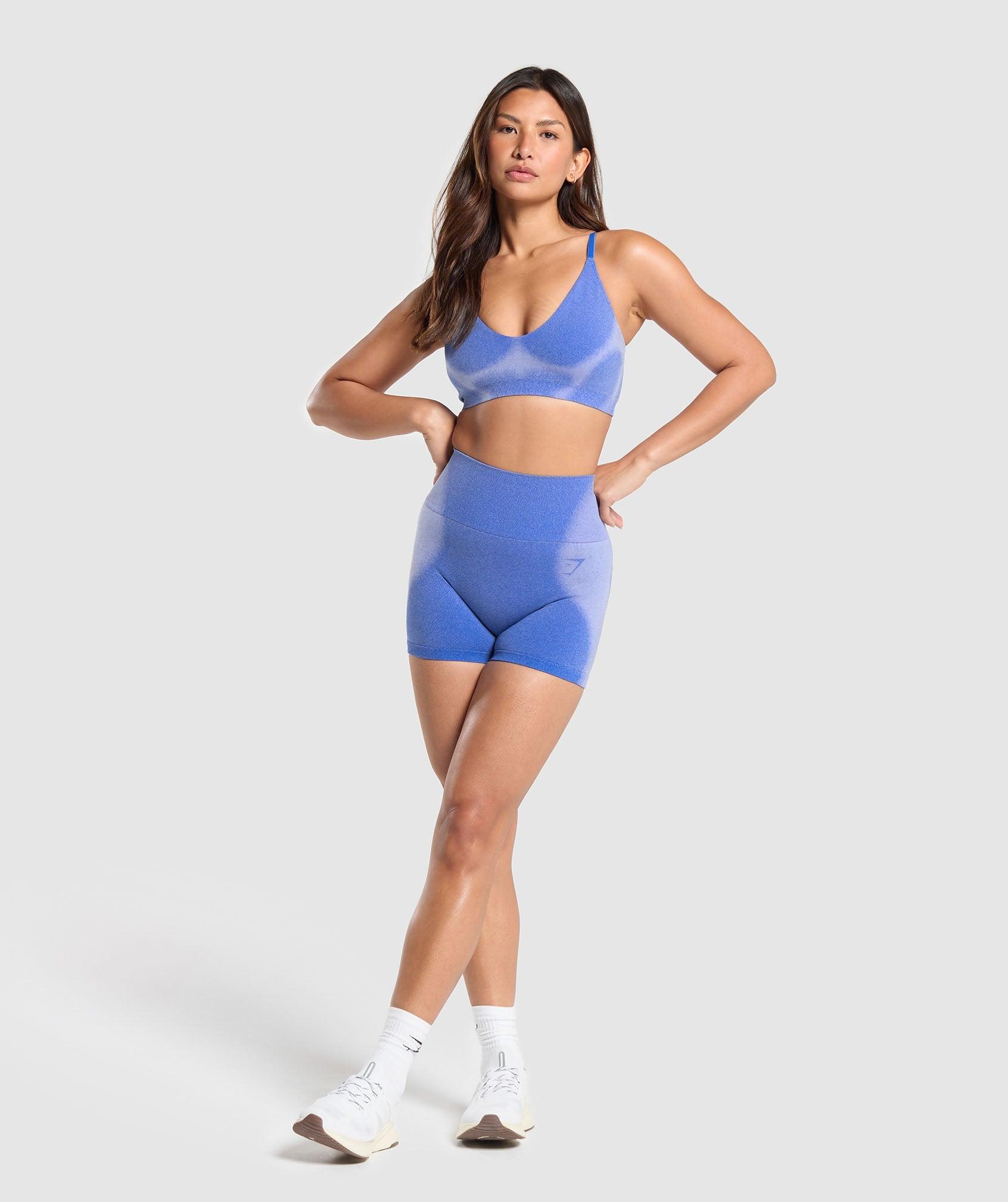 Gymshark Blur Seamless Bralette - Iris Blue/Powdered Lilac Female Product Image