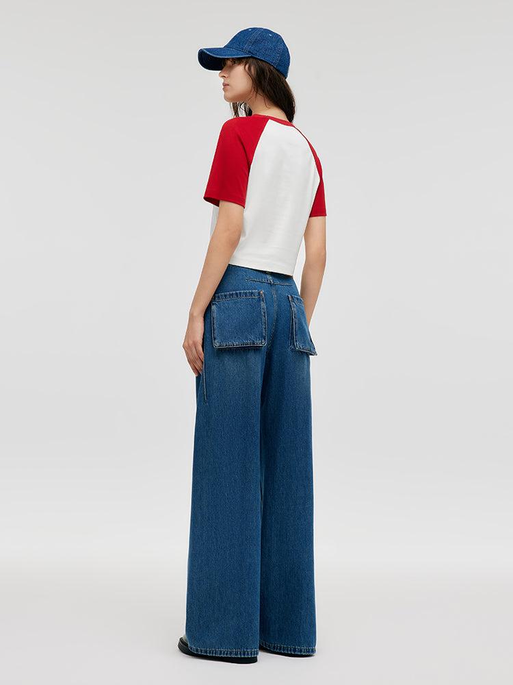 Denim Mid-Rise Women Baggy Jeans Product Image