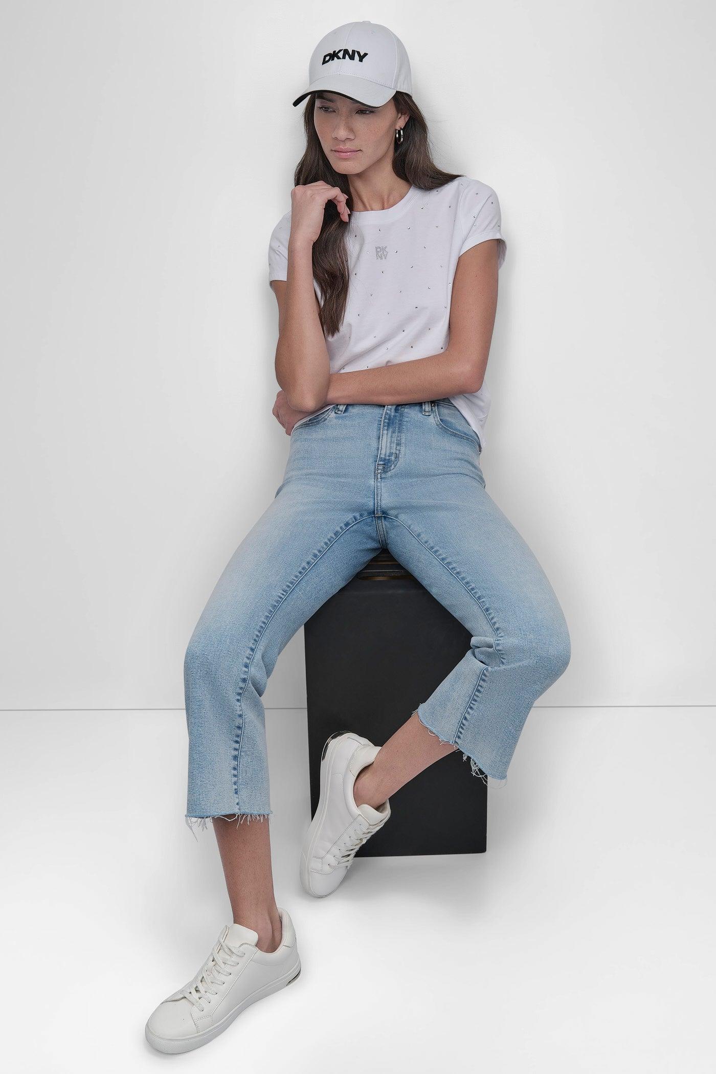 CRYSTAL EMBELLISHED LOGO TEE Product Image