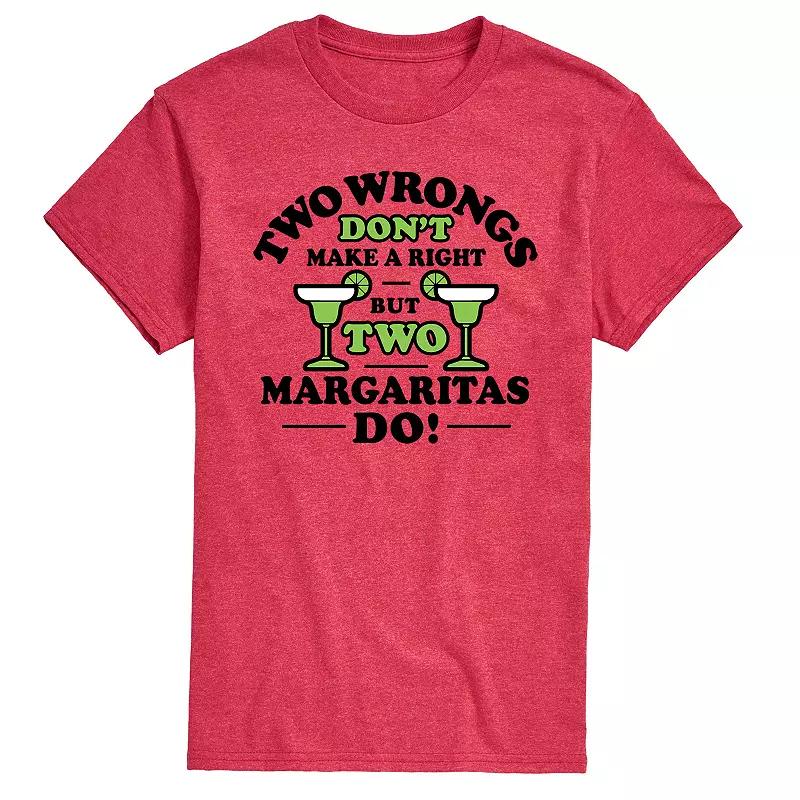 Men's Two Wrongs Right Margaritas Graphic Tee,  Product Image
