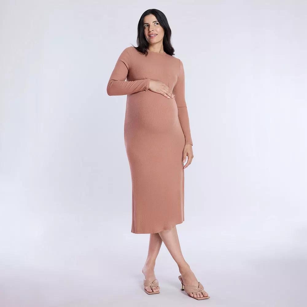 Maternity Motherhood® Rib Column Midi Dress, Women's,  Product Image