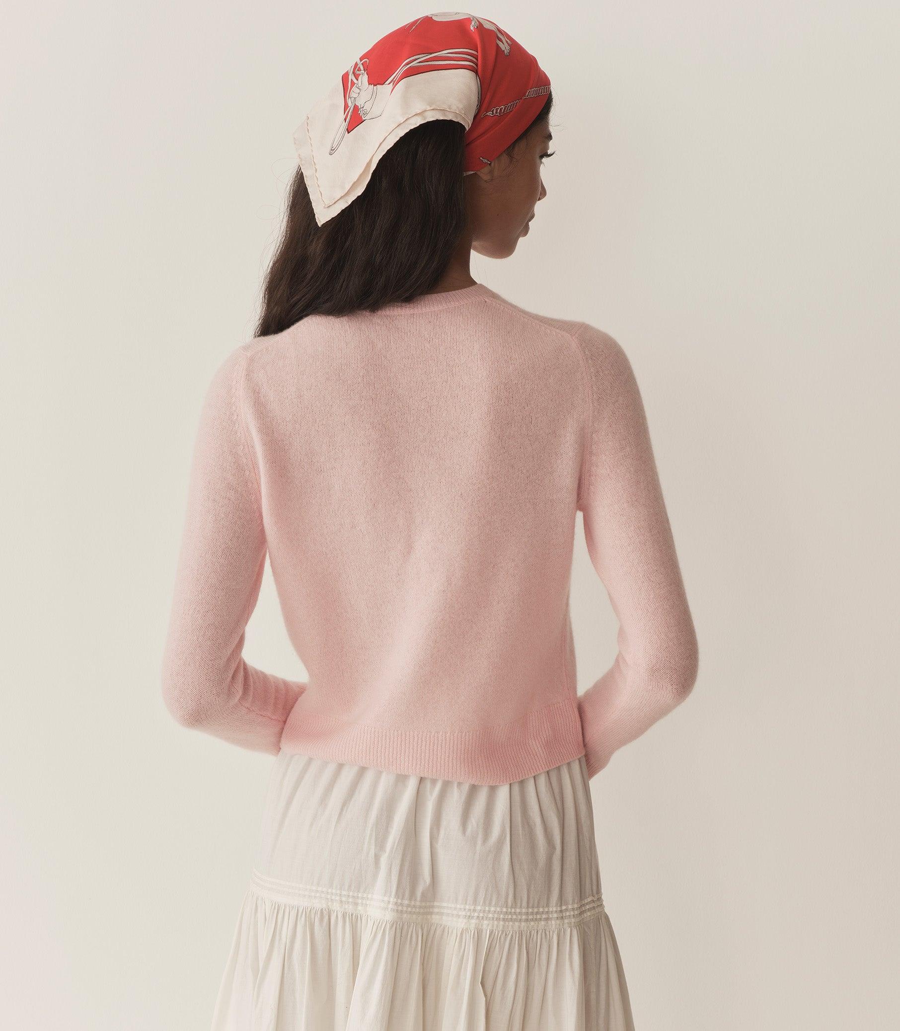 FREYA CASHMERE CARDIGAN -- ROSEWATER Product Image