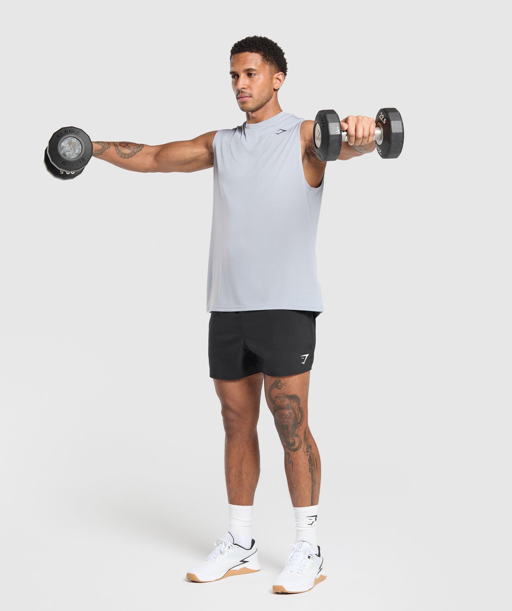 Gymshark Arrival Oversized Tank - Metal Purple Male Product Image