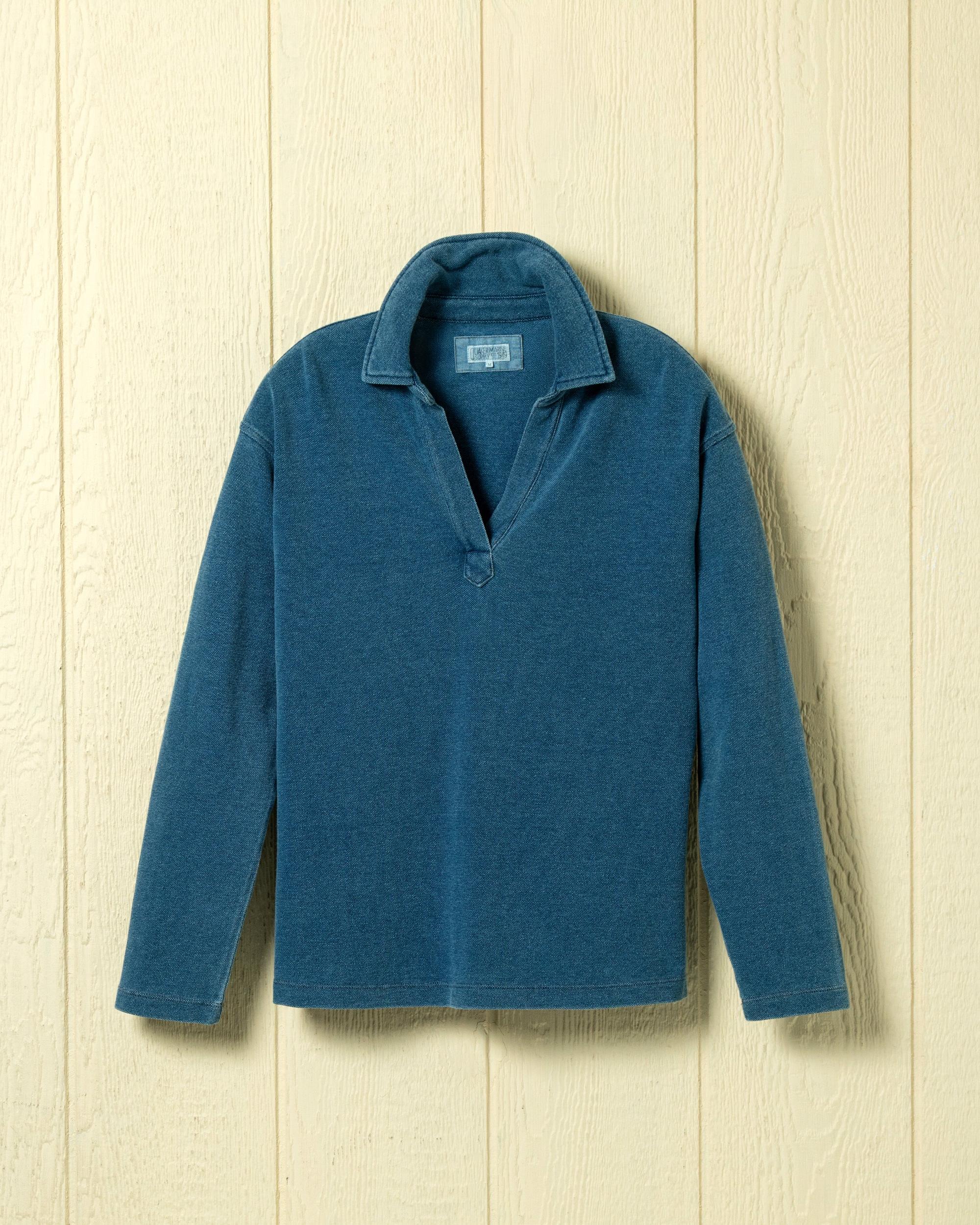 Indigo Inlet Pullover in Heavyweight Pique Product Image