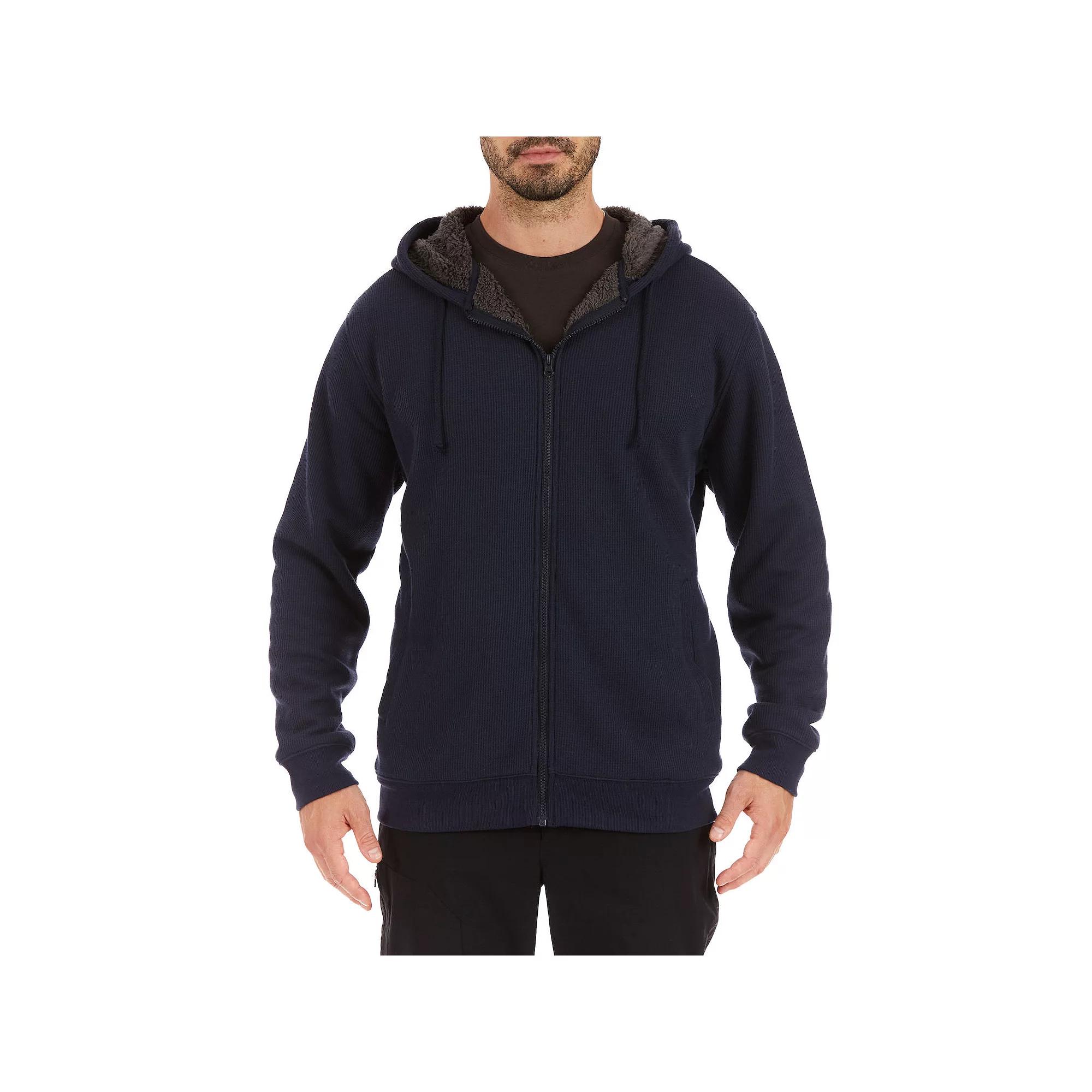 Big & Tall Smith's Workwear Sherpa-Bonded Thermal Knit Hooded Jacket, Men's,  Product Image
