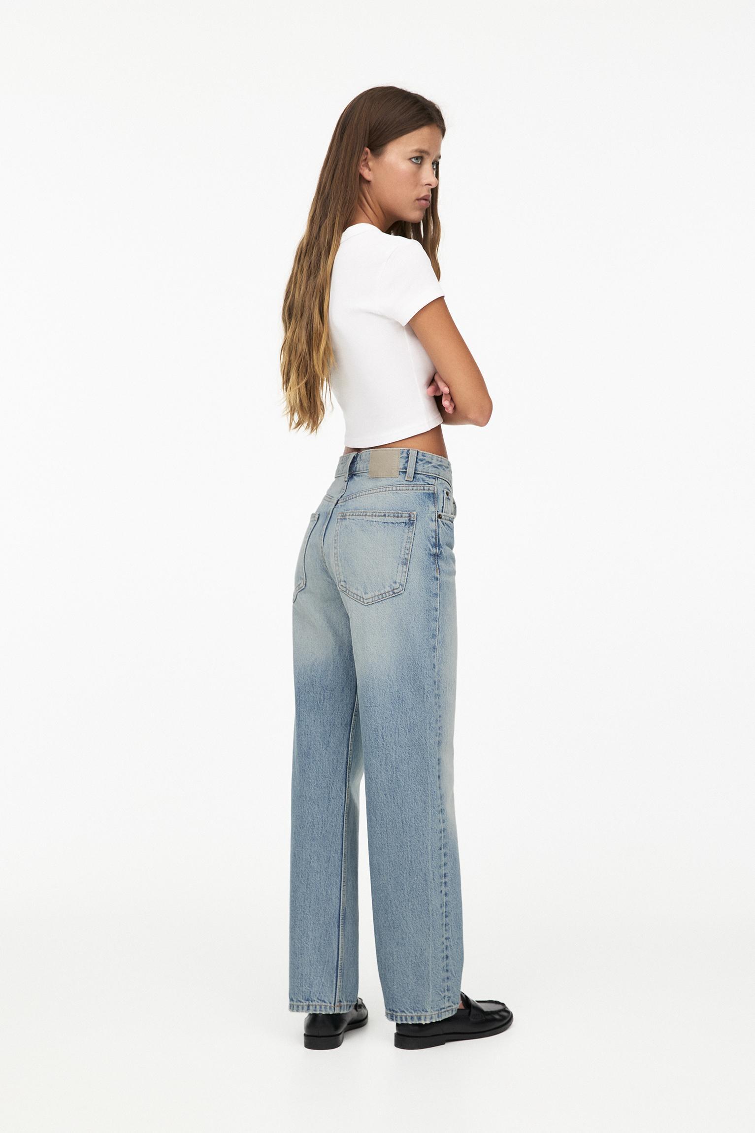Mid-waist straight-leg jeans Product Image