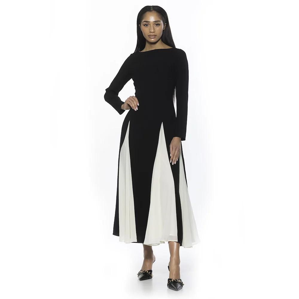 Women's ALEXIA ADMOR Elodie Crewneck Long Sleeve Midi Dress,  Product Image