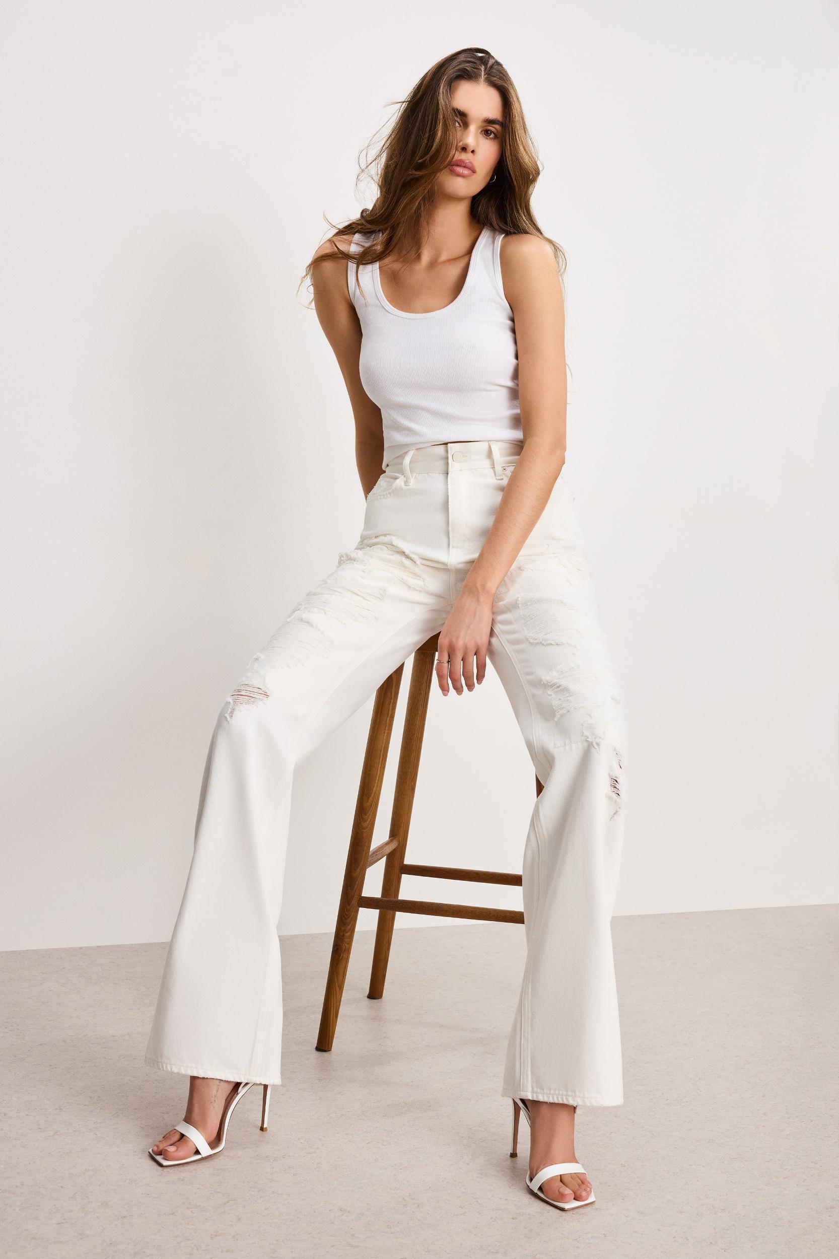 THE KHLOÉ JEAN LONG | CLOUD WHITE Product Image