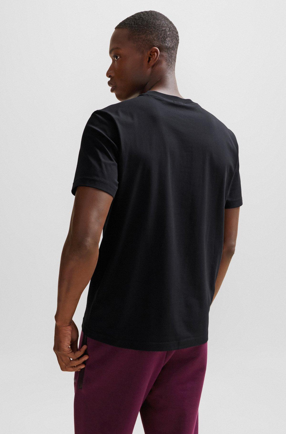 Stretch-cotton regular-fit T-shirt with seasonal artwork Product Image