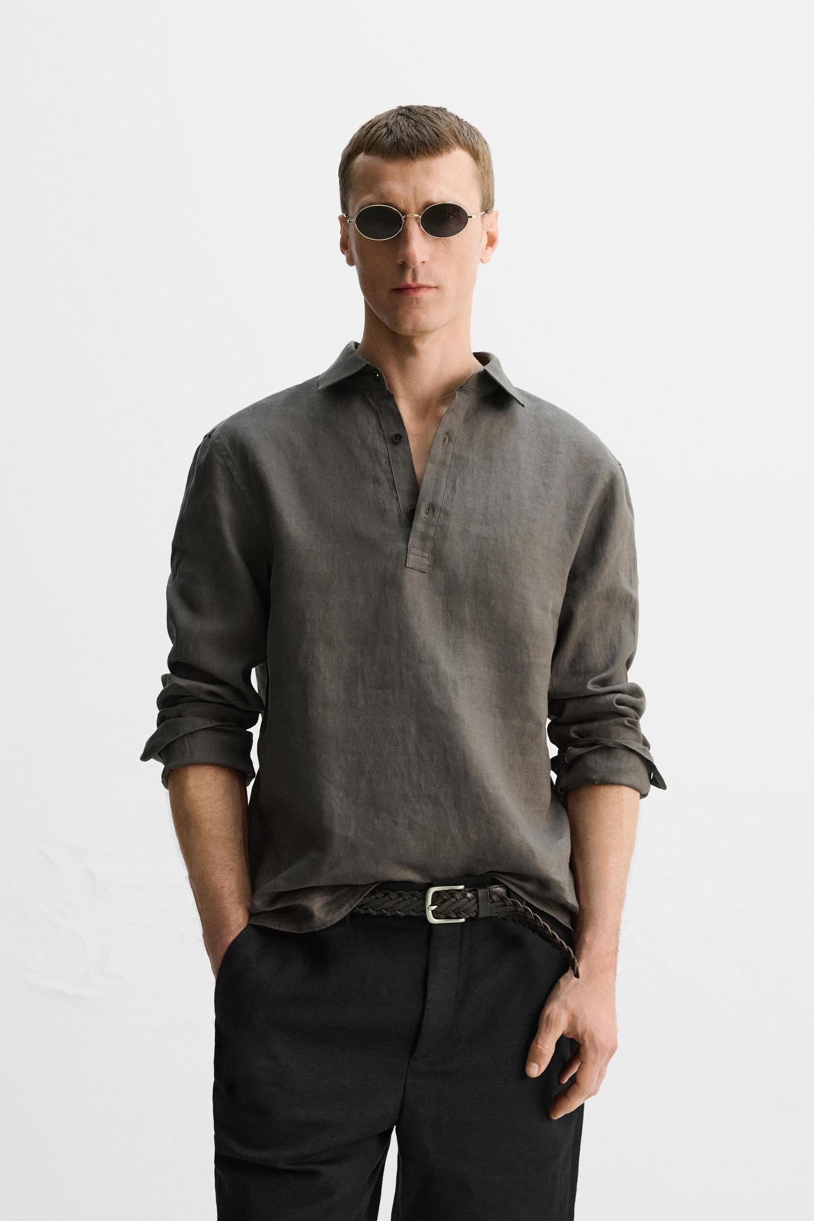 100% LINEN POLO SHIRT LIMITED EDITION Product Image