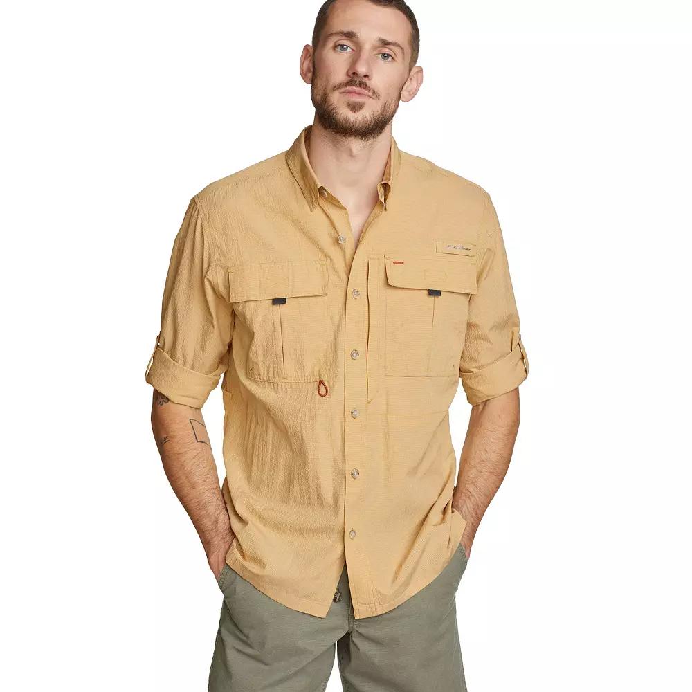Men's Eddie Bauer Long Sleeve UPF Guide 2.0 Shirt, Size: Large, Alaska Gold Product Image