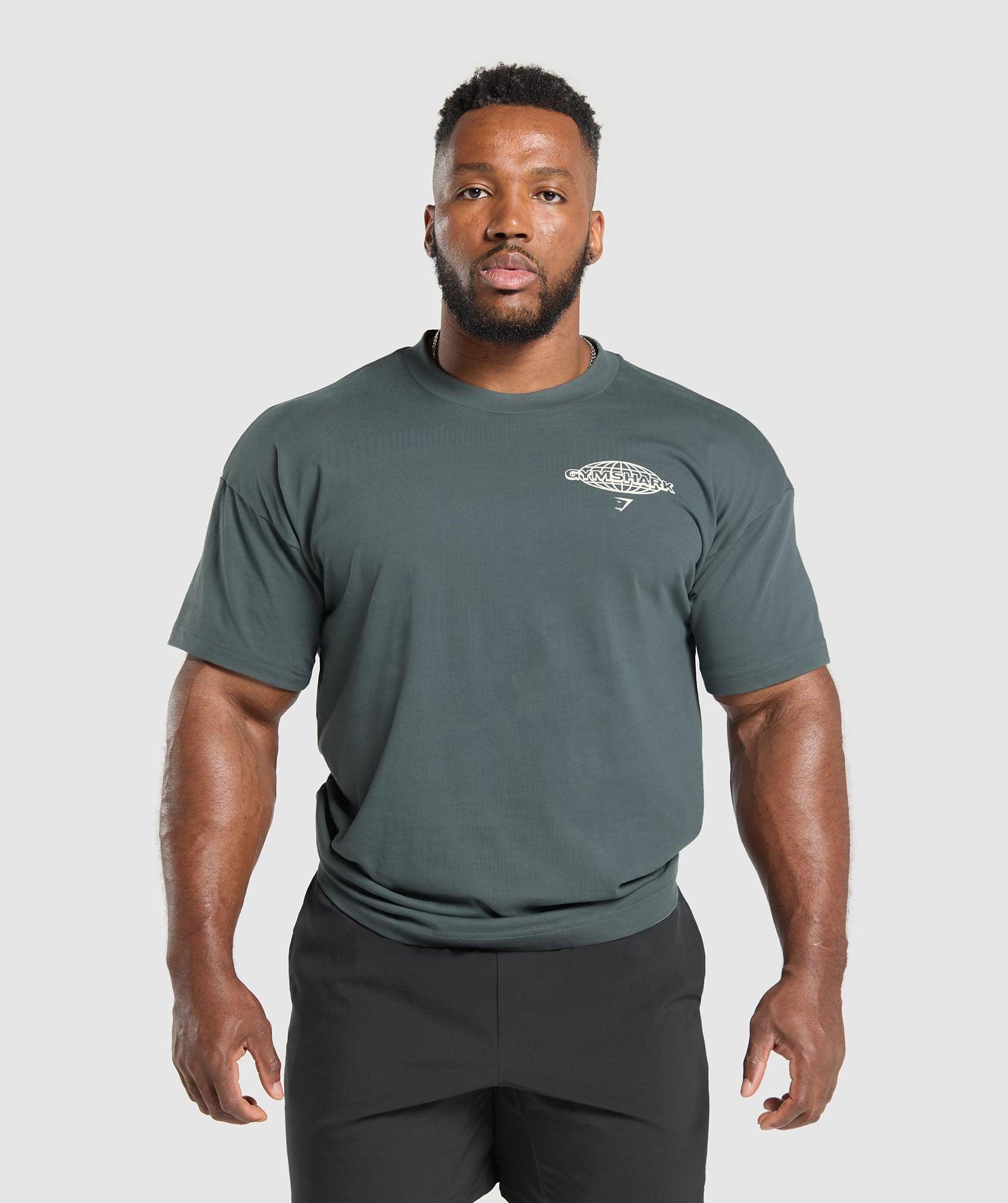 Gymshark Worldwide T-Shirt - Strong Grey Male Product Image