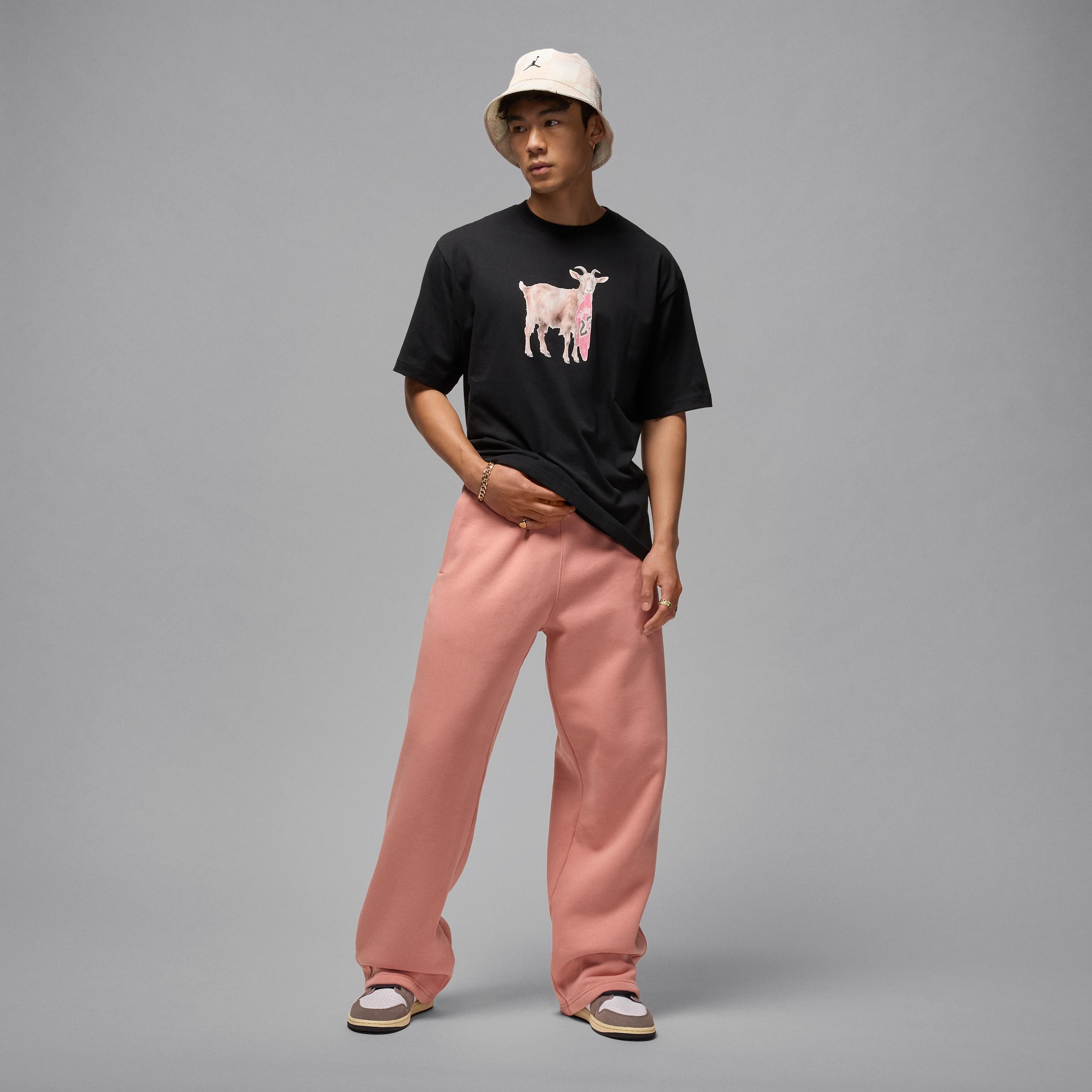 Jordan Mens Jordan NC GOAT Short Sleeve Crew - Mens Black/White Product Image