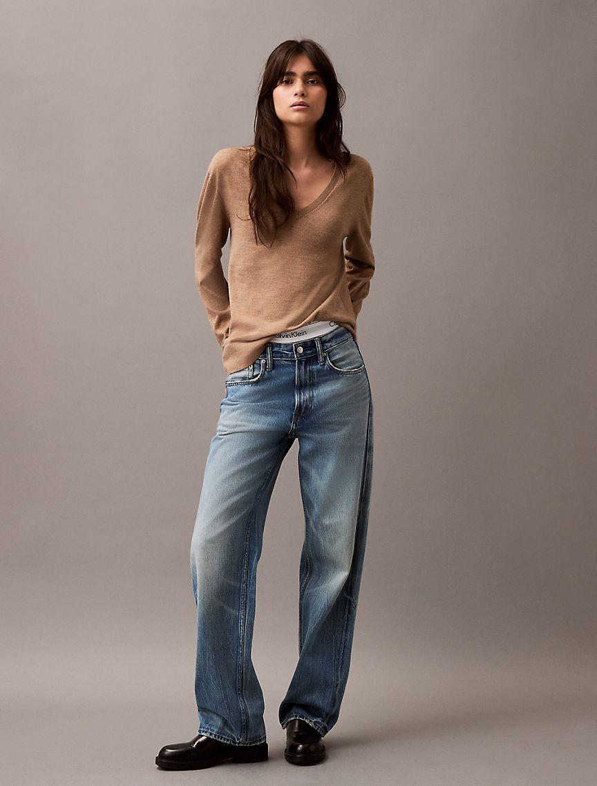 Extra Fine Merino Blend V-Neck Sweater Product Image