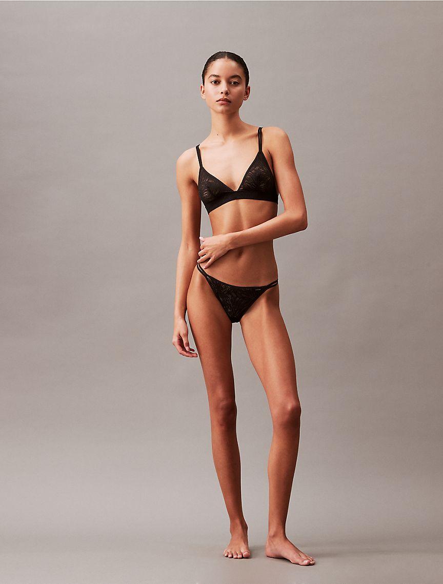 Sheer Marquisette Lace High Leg Tanga Product Image