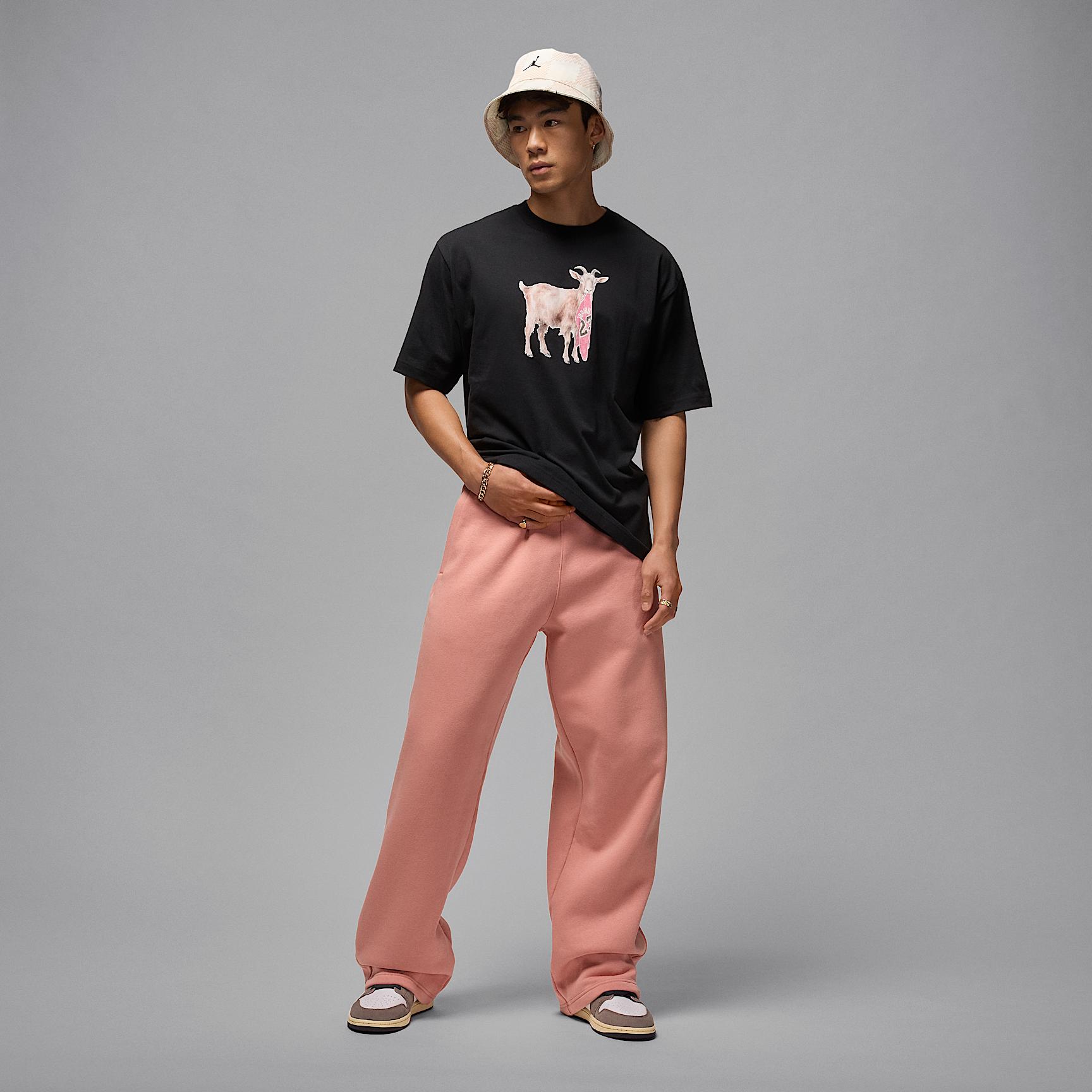 Jordan Mens Jordan NC GOAT Short Sleeve Crew - Mens Black/White Product Image