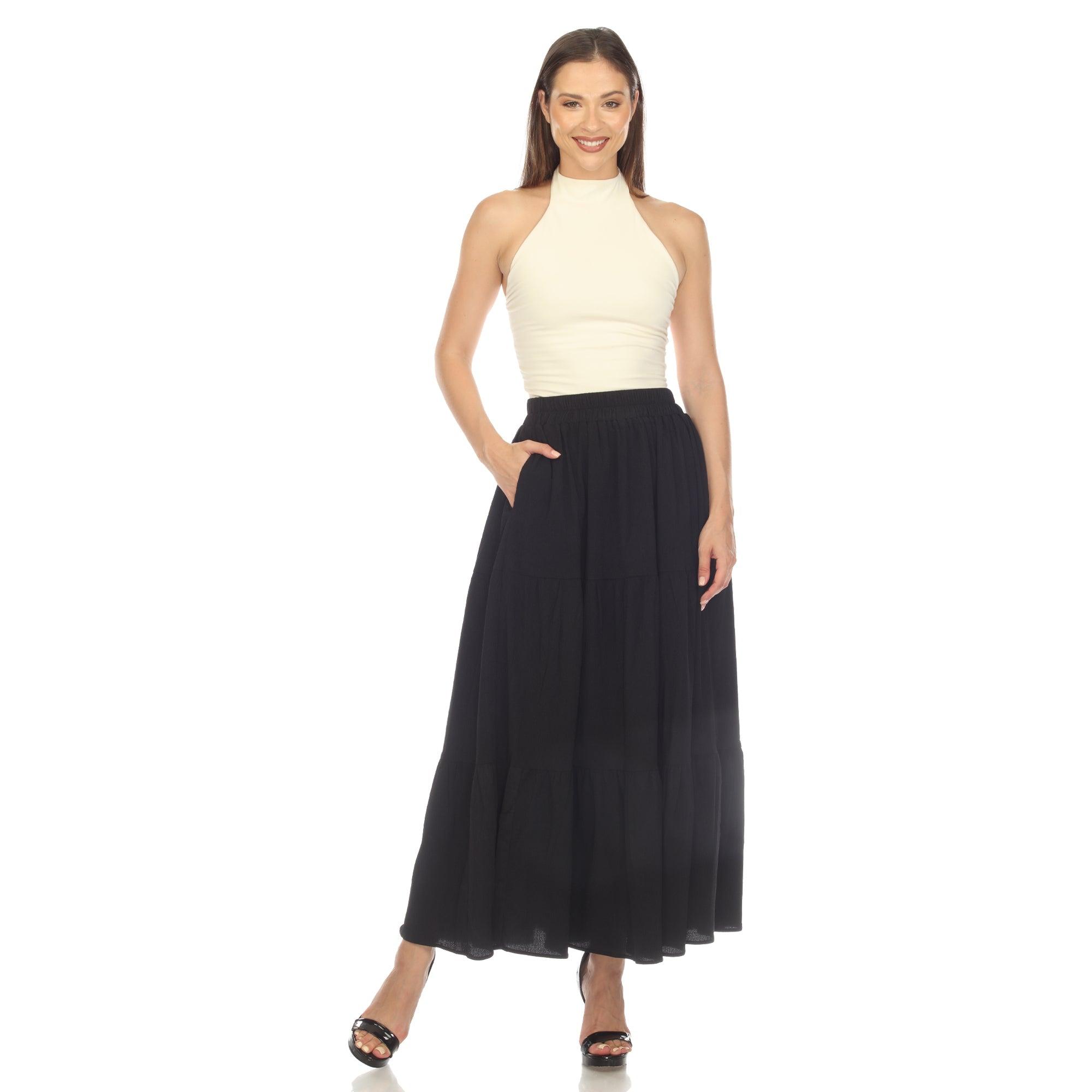 Pleated Tiered Maxi Skirt Product Image