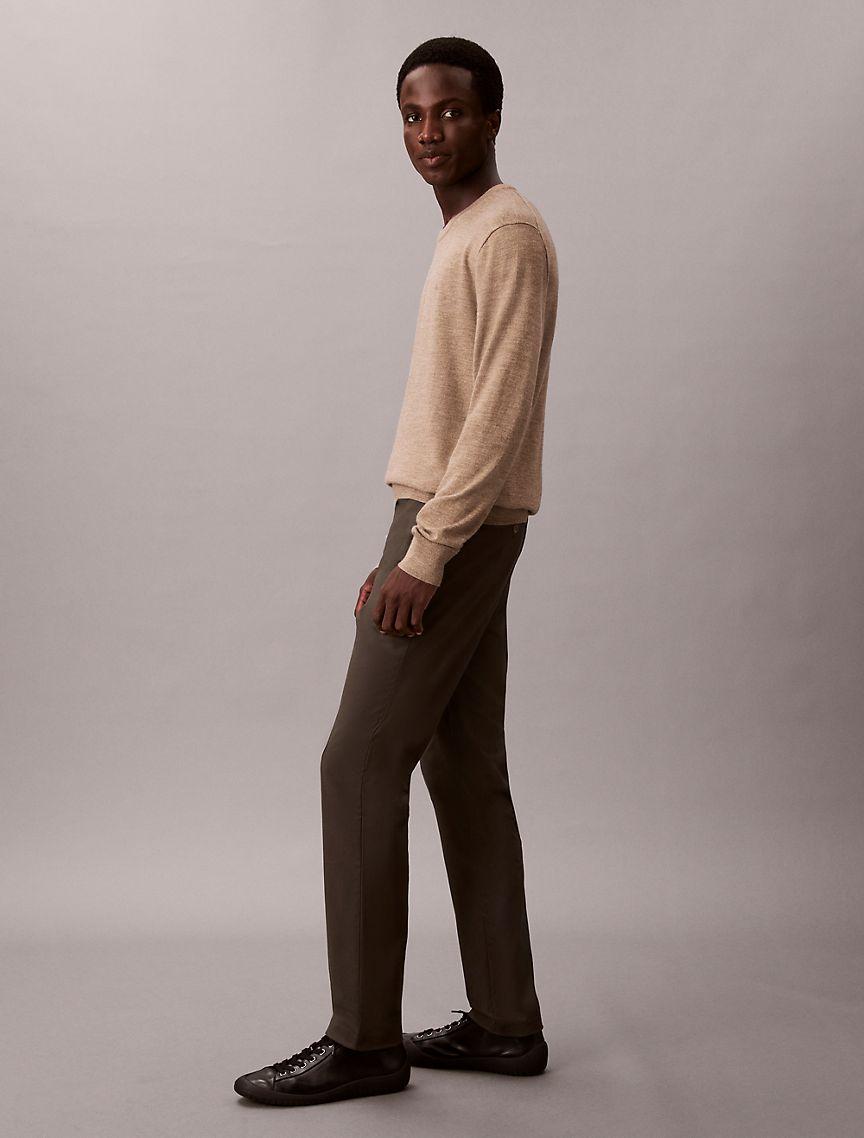Cotton Sateen Slim Chino Pants Product Image
