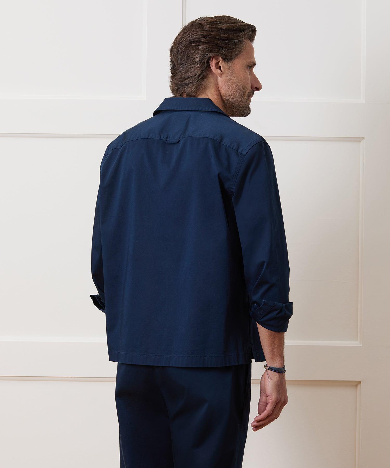 Cropped Poplin Camp Collar Shirt Product Image